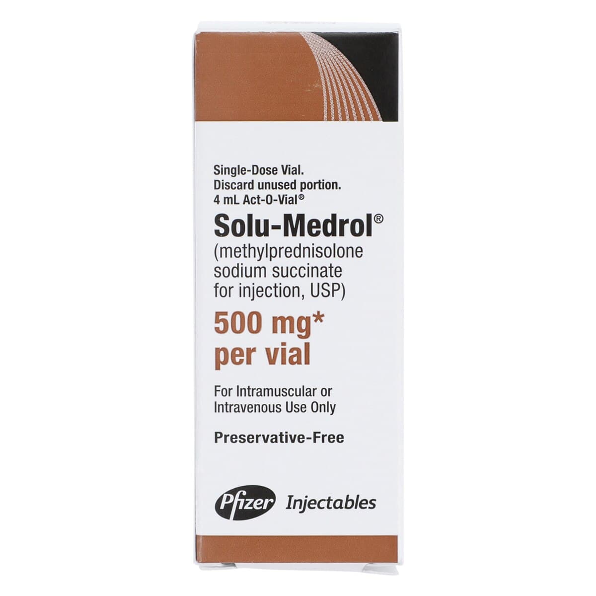 Solu-Medrol Injection 500mg, Preservative-Free, Single-Dose Vial, Act-O-Vial 4mL thumbnail 7