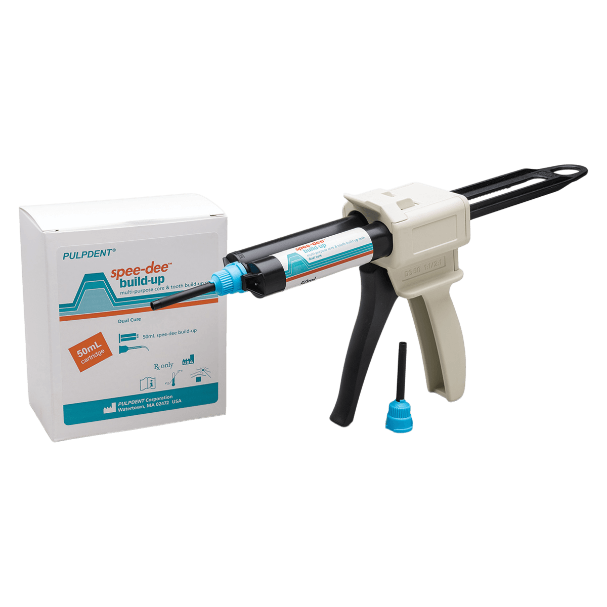 Spee-Dee Core Build-Up Material, Dual-Cure, Automix Cartridge Kit, 50 ml, 30 Tips, SBU50 thumbnail 2