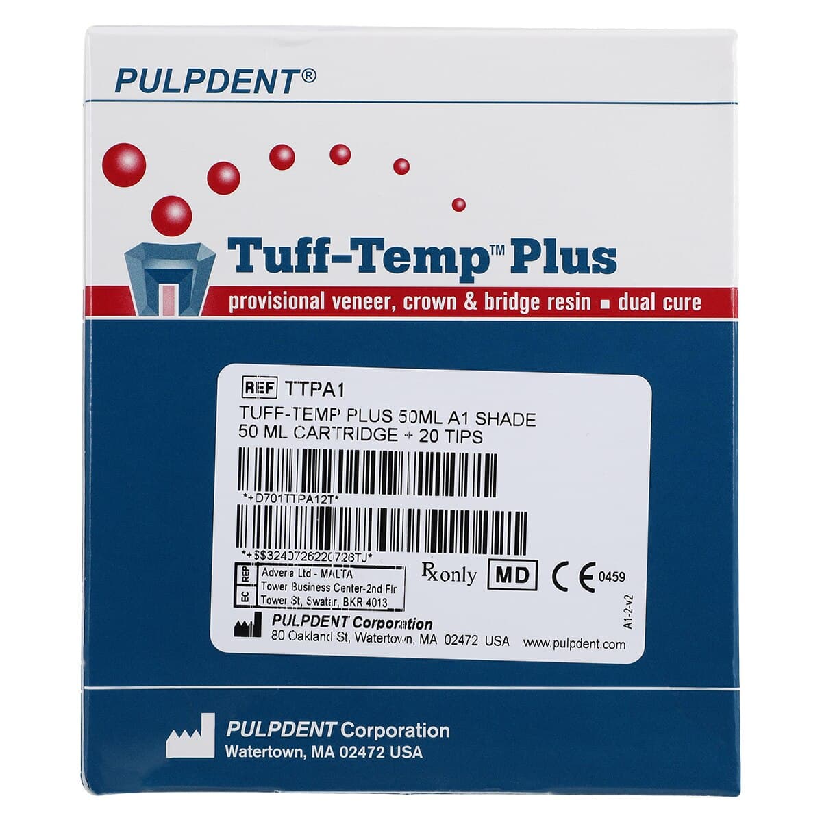 Tuff-Temp Plus Provisional C&B Resin, Shade A1, 50 mL Automix Cartridge Kit, TTPA1 thumbnail 8