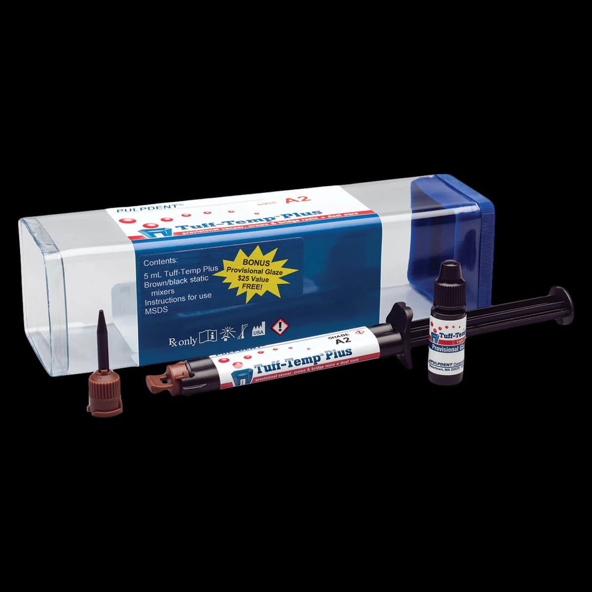 Tuff-Temp Plus Automix Syringe Kit, Shade A2, 5 mL, 1/Pk, TTP5A2 - Tuff-Temp Plus, Automix Syringe, 5 ml, A2, 1/Pk, TTP5A2 - Image 1