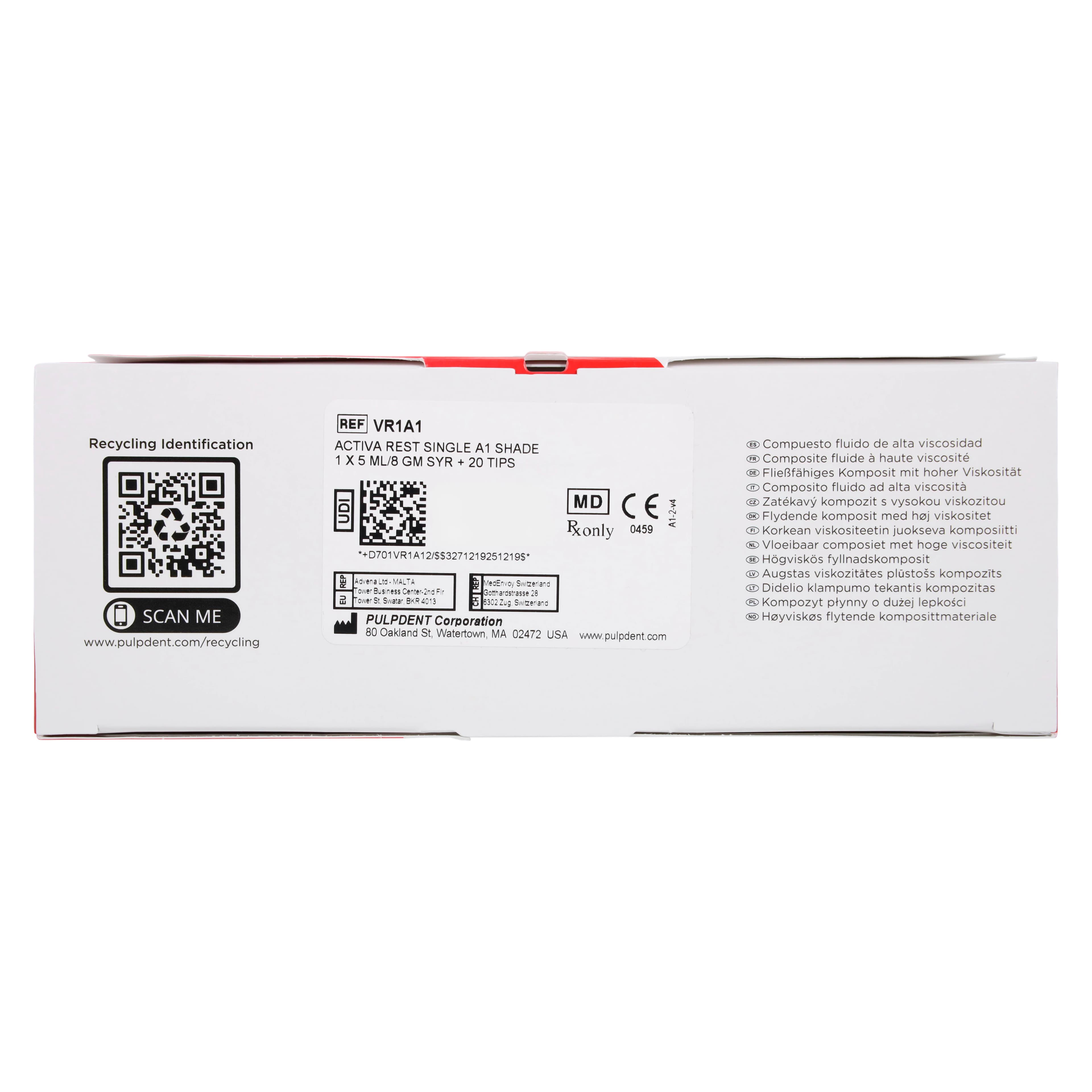 Activa BioACTIVE-Restorative Single Refill, A1, 5 mL (8 g) Syringe + 20 Mix Tips, VR1A1 thumbnail 10