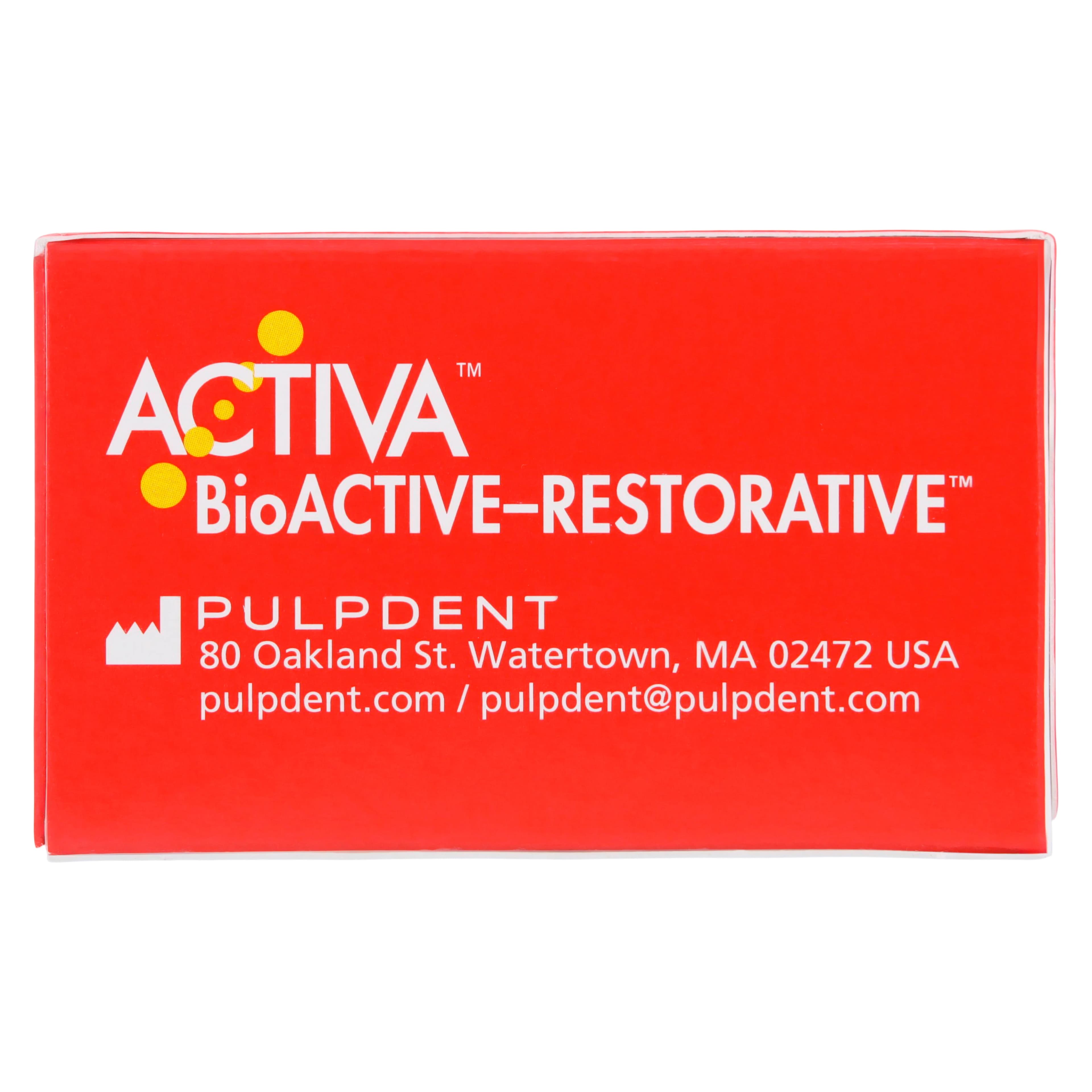 Pulpdent ACTIVA BioACTIVE-RESTORATIVE Dual-Cure Bioactive Composite Resin, Syringe Value Refill, Shade A2, 2 x 5 mL (8 g) Syringes + 40 Automix Tips, VR2-A2 thumbnail 9