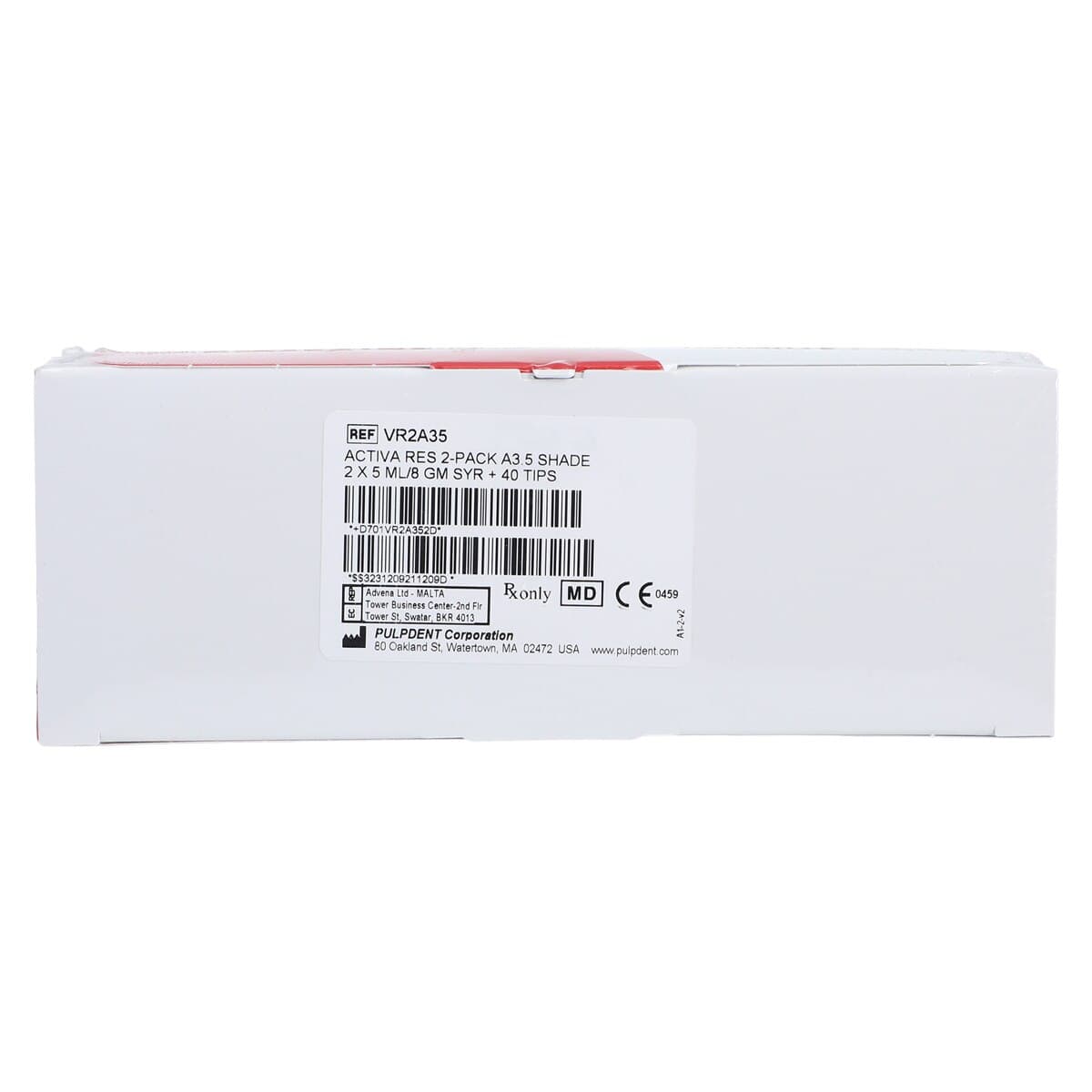 Pulpdent ACTIVA BioACTIVE-RESTORATIVE Value Refill, Shade A3.5, 2 x 5mL (8g) Syringes + 40 Mixing Tips, VR2-A35 thumbnail 6