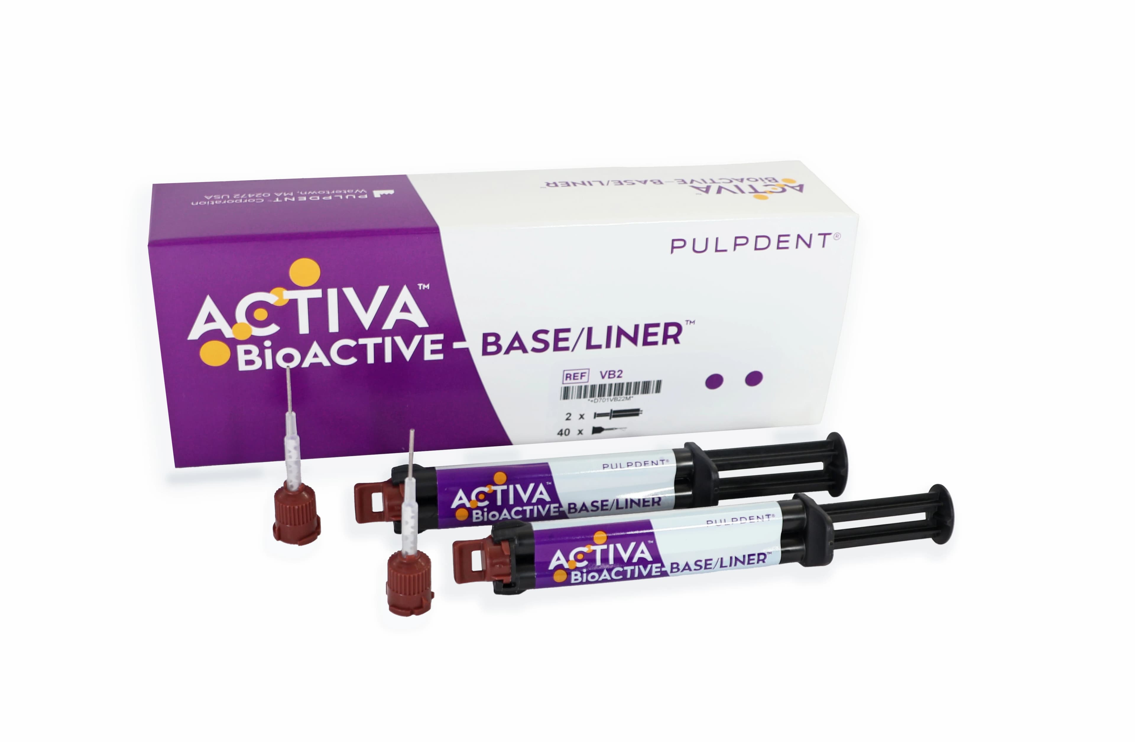 Activa BioACTIVE Base/Liner Value Pack, 2 x 5 ml/7 g Syringes + 40 Automix Tips, VB2 - Activa BioActive Base/Liner, 7 g, Value Pack, 2/Pk, VB2 - Image 1