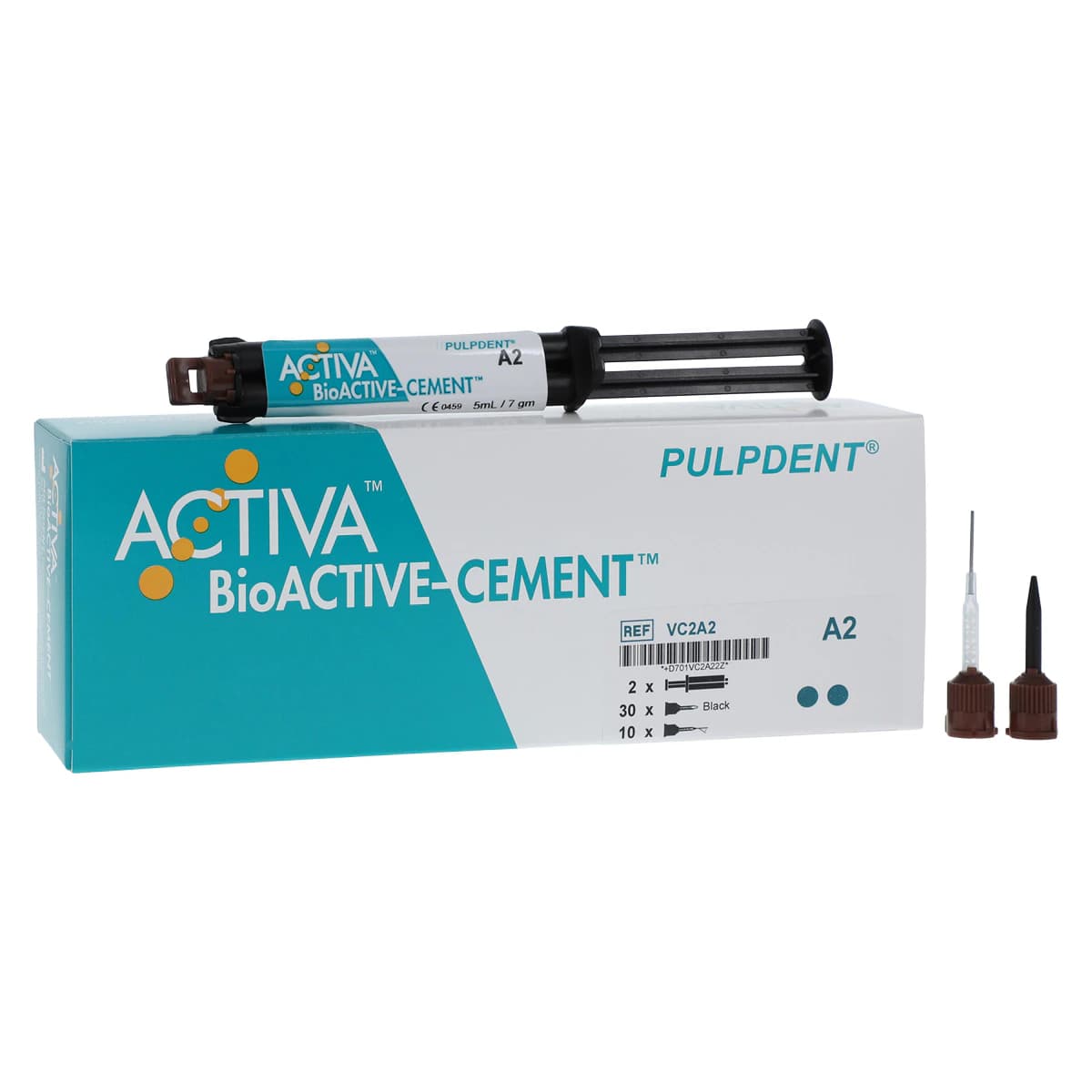 ACTIVA BioActive Cement Value Pack, A2 Opaque, 2 x 5 mL/7 g Syringes, 40 Automix Tips, VC2A2 thumbnail 2