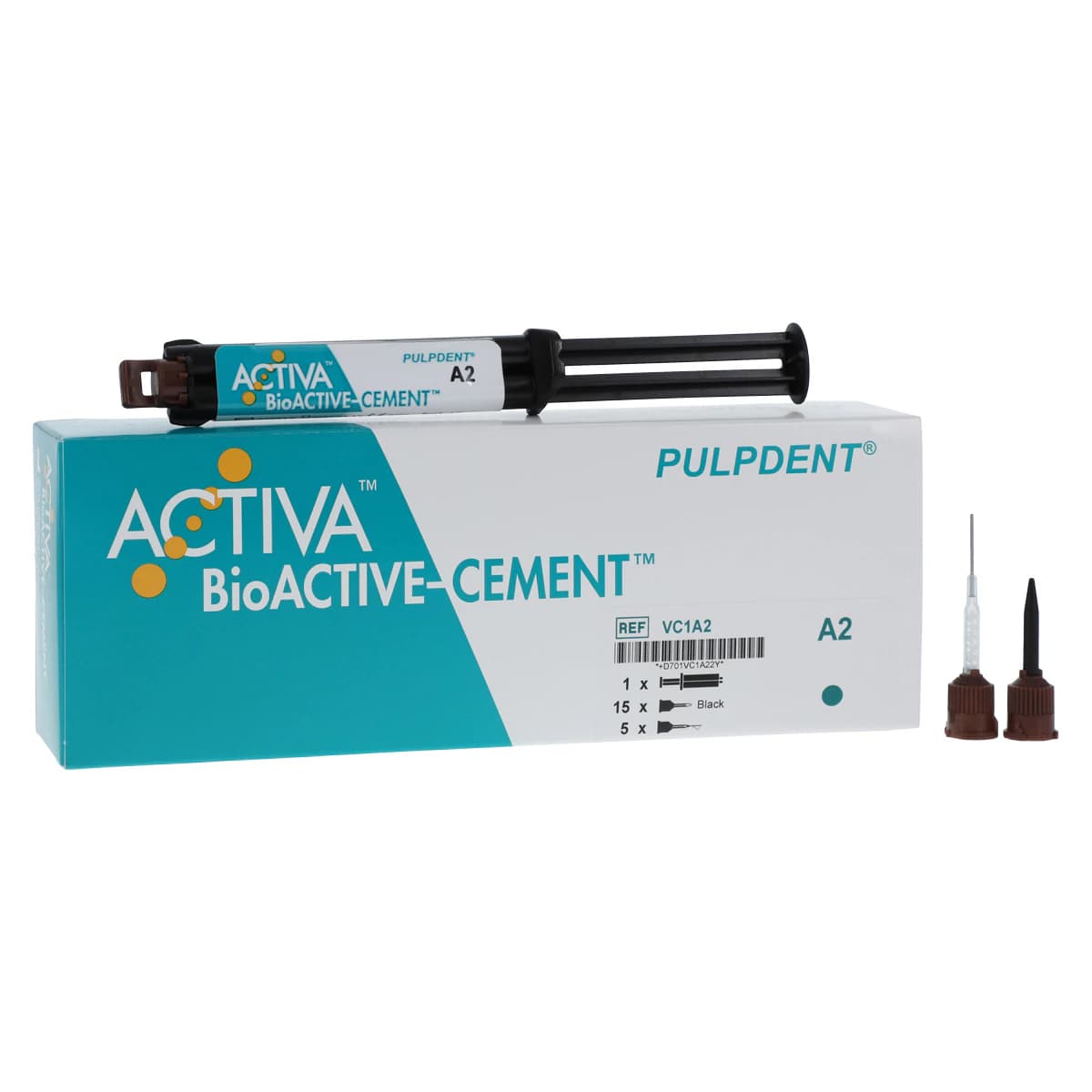 Activa BioActive Cement Single Pack, A2 Opaque, 5 mL/7 g Syringe with 20 Automix Tips, VC1A2 thumbnail 2
