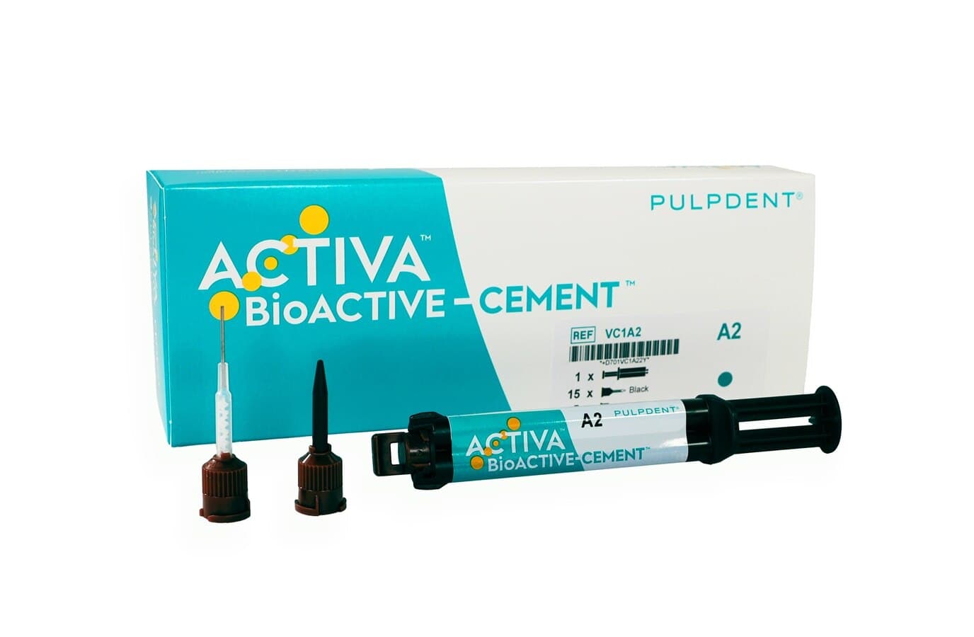 Activa BioActive Cement Single Pack, A2 Opaque, 5 mL/7 g Syringe with 20 Automix Tips, VC1A2 thumbnail 3