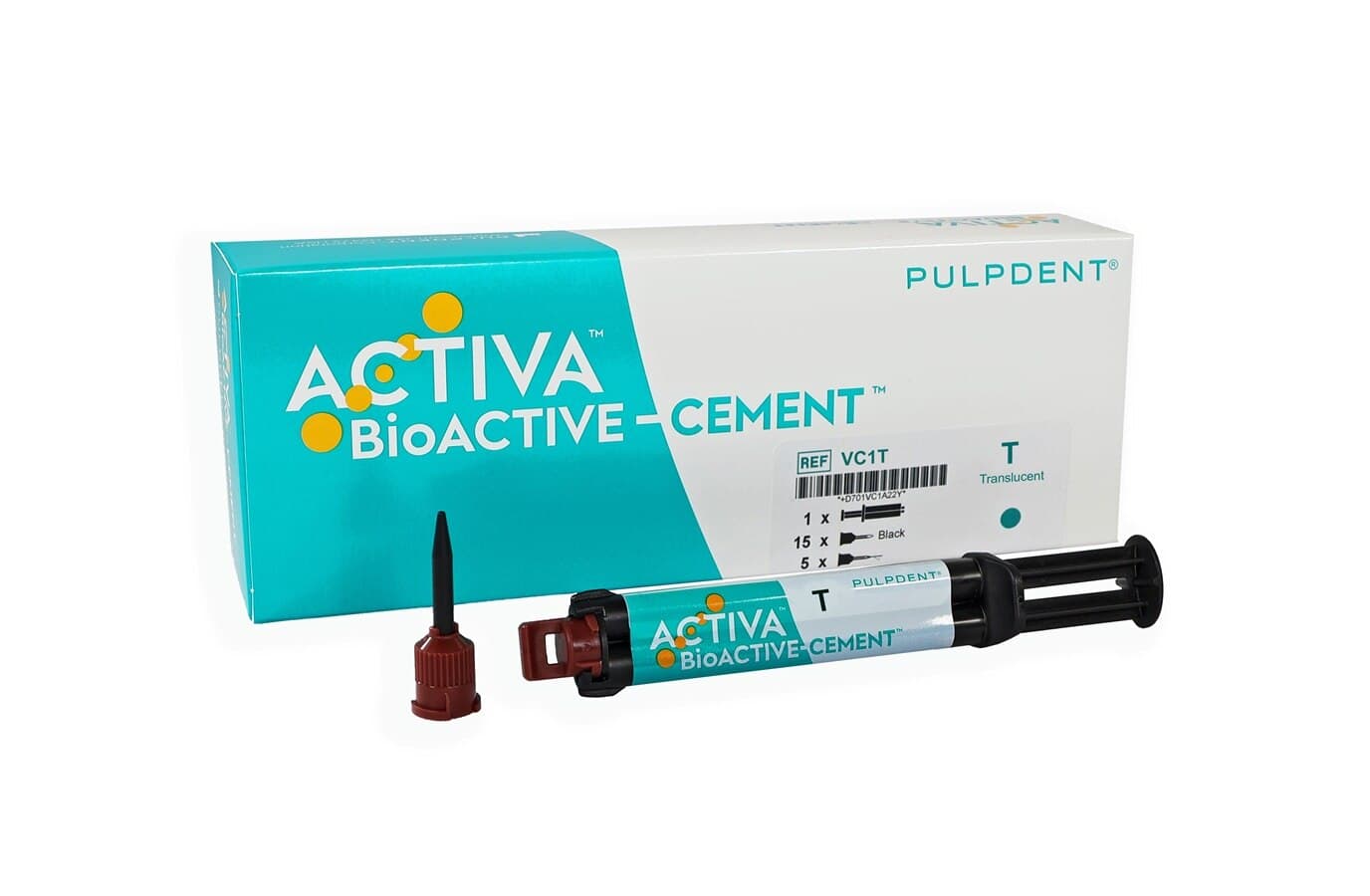 Activa BioActive Cement Single Pack, Translucent, 5 mL/7 g Syringe with 20 Automix Tips, VC1T thumbnail 5