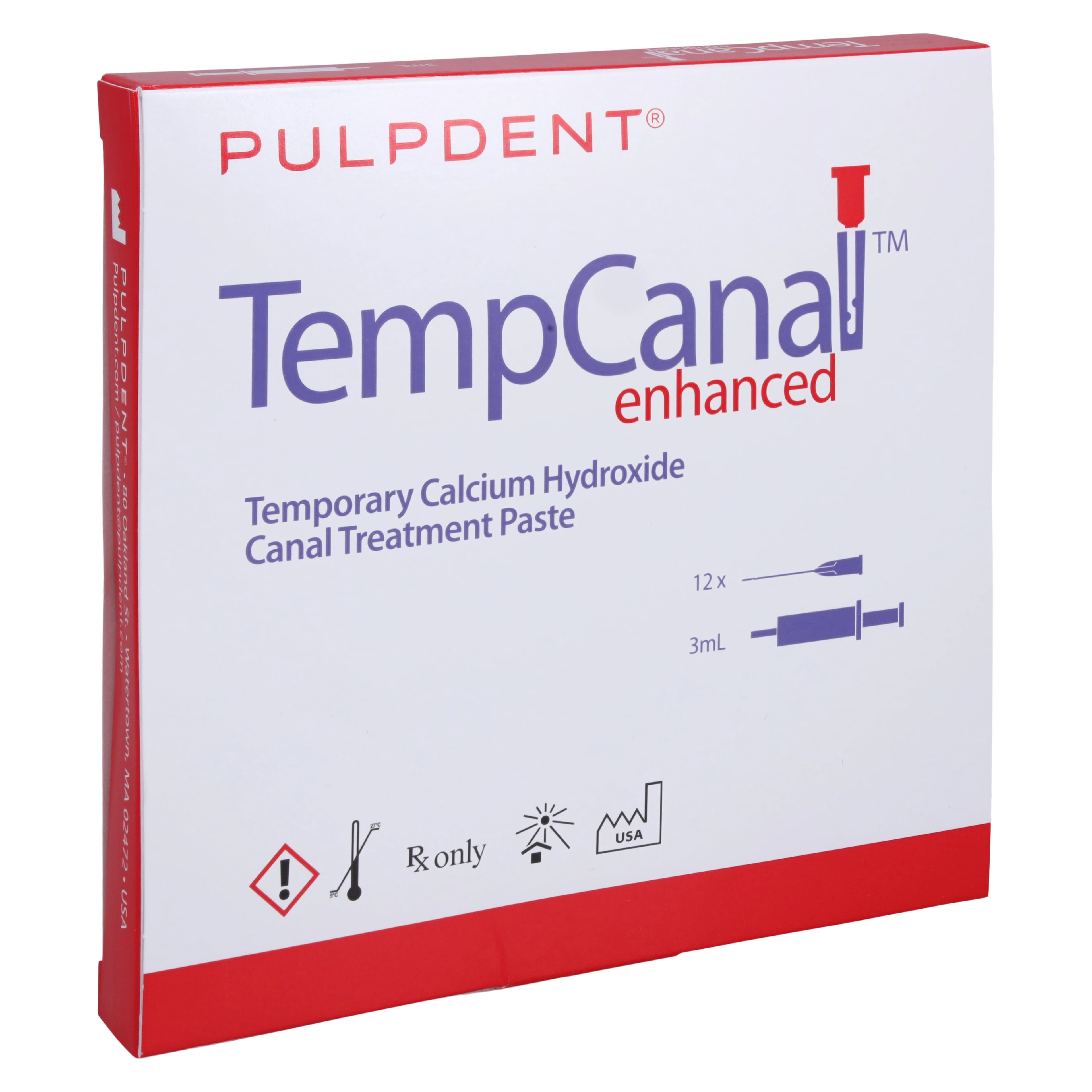 TempCanal Enhanced Calcium Hydroxide Canal Treatment Paste Kit, 3 mL Syringe with 12 Endodontic Irrigation Needles (27 Gauge x 1", 2-Side-Vent), TEK - TempCanal Calcium-Hydroxide Canal Treatment Paste, Enhanced Kit, 3 ml, 1/Pk, TEK - Image 1