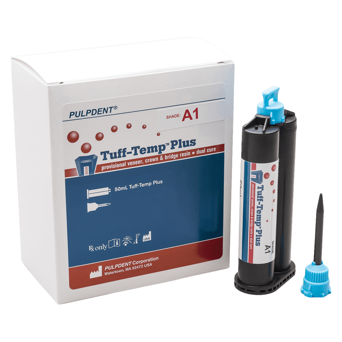Tuff-Temp Plus Automix Cartridge, Shade A1, 50 mL, Refill with 10 Automix Tips, TTP50A1 thumbnail 2