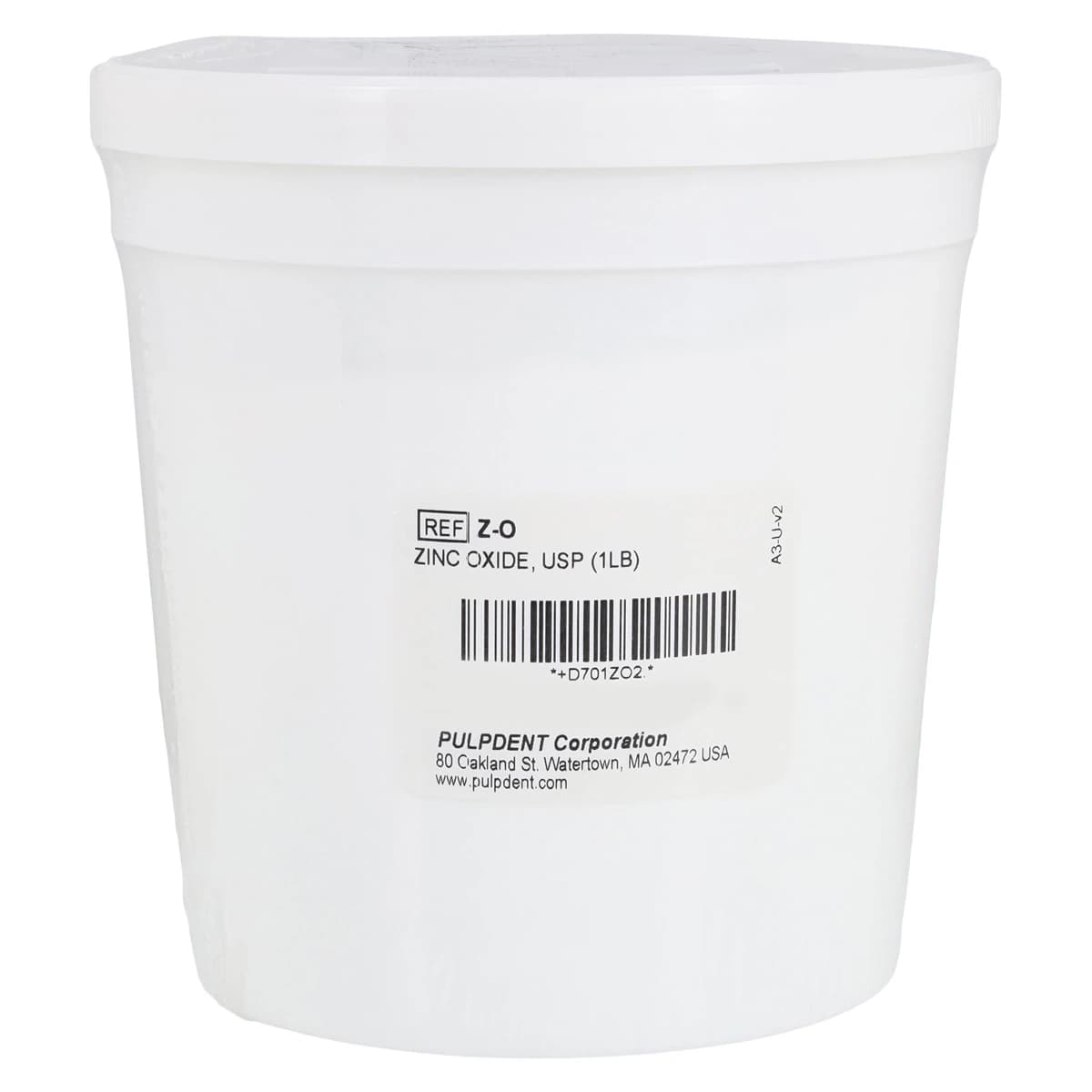 Pulpdent Zinc Oxide USP Powder, 1 lb (454 g) Jar - Zinc Oxide, Usp, 1 Lb - Image 1
