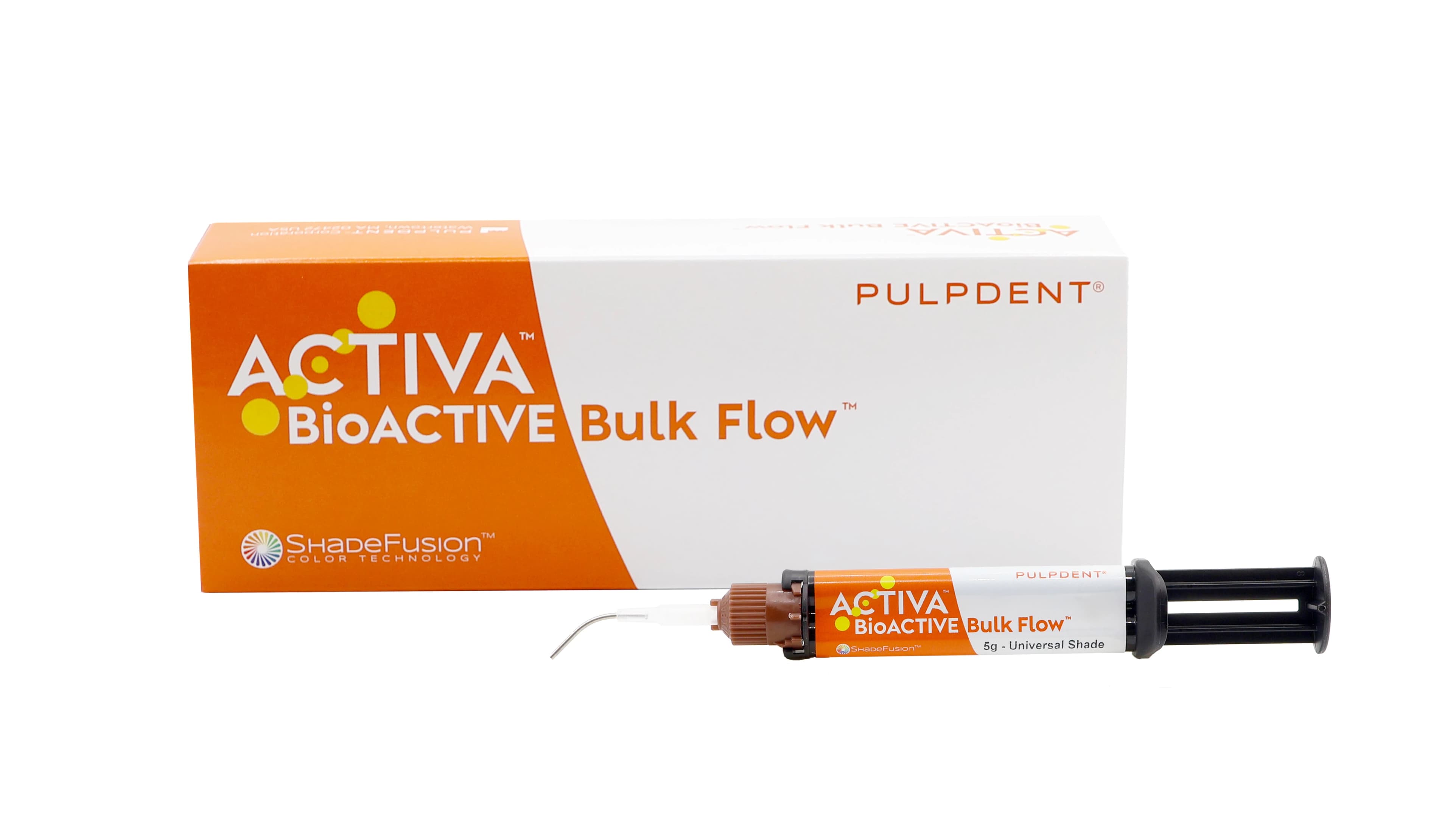ACTIVA BioACTIVE Bulk Flow Restorative, Universal ShadeFusion, 5g Syringe with 10 Automix Tips, VBF1US thumbnail 2