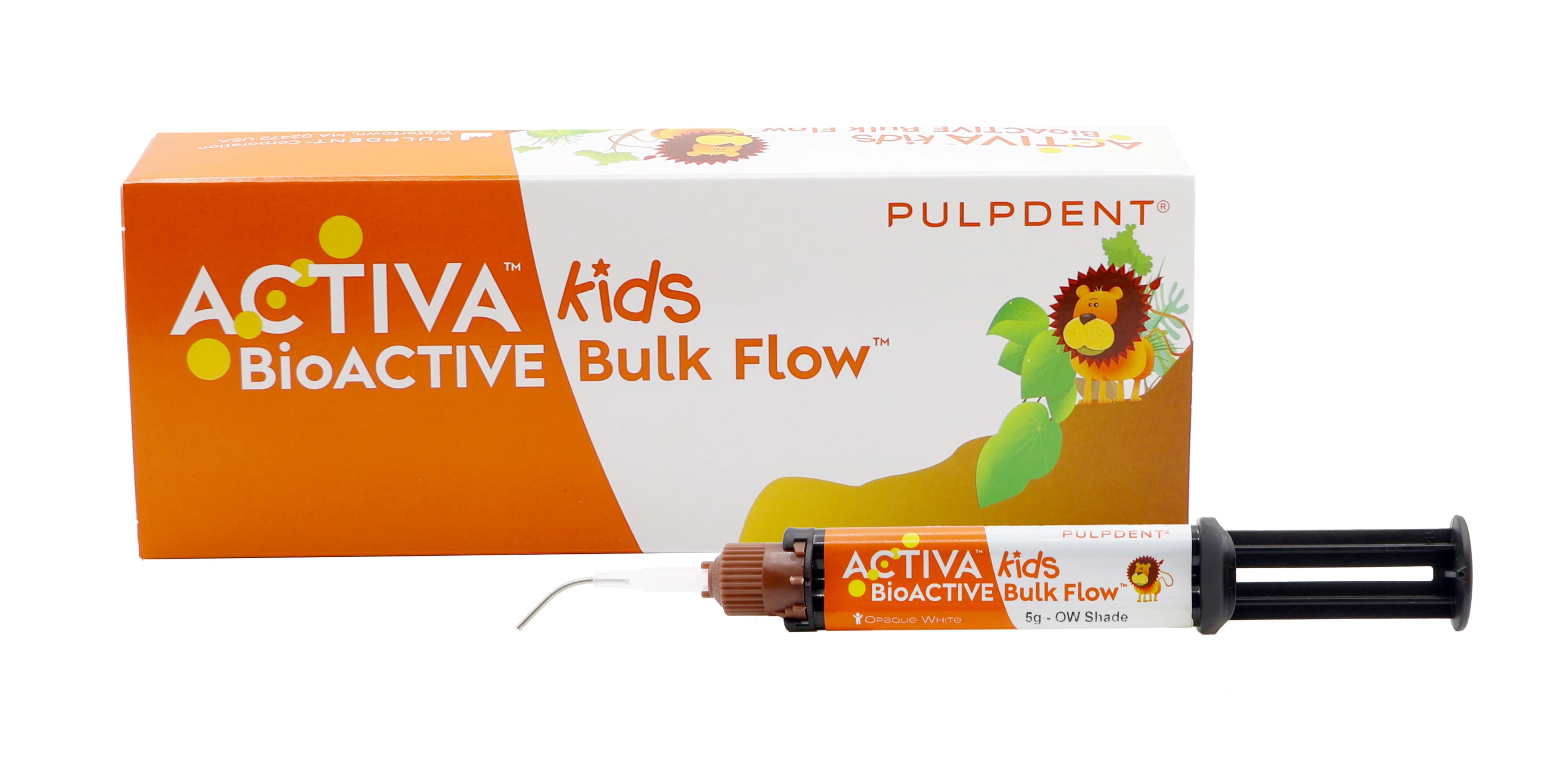 ACTIVA KIDS BioACTIVE Bulk Flow Restorative, Opaque White, 5g Syringe Kit, VKBF1OW thumbnail 2