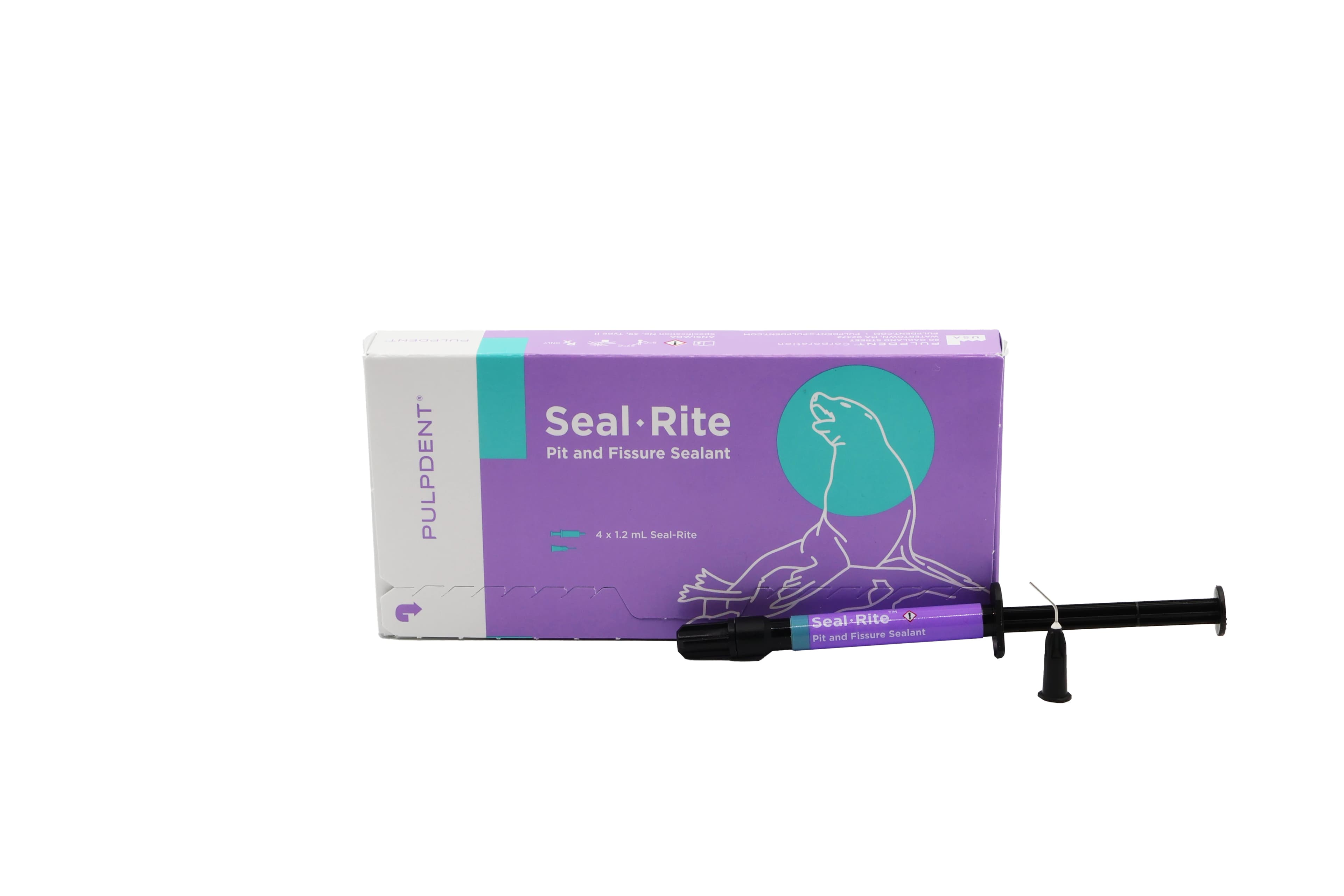 Pulpdent Seal-Rite Pit & Fissure Sealant Kit, Light-Cure, Off-White, 4 x 1.2 mL Syringes + 8 Applicator Tips, SEAL thumbnail 2
