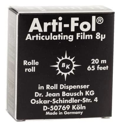 Arti-Fol II Ultra-Thin Two-Sided Articulating Film, 8 Microns, 22 mm x 20 m, Black/Black, 1 Roll/Pk, BK24 - Arti-Fol II Ultra-Thin Two-Sided Articulating Film, 8 microns, 22 mm x 20 m, Black/Black, 1 Roll/Pk, BK24 - Image 1