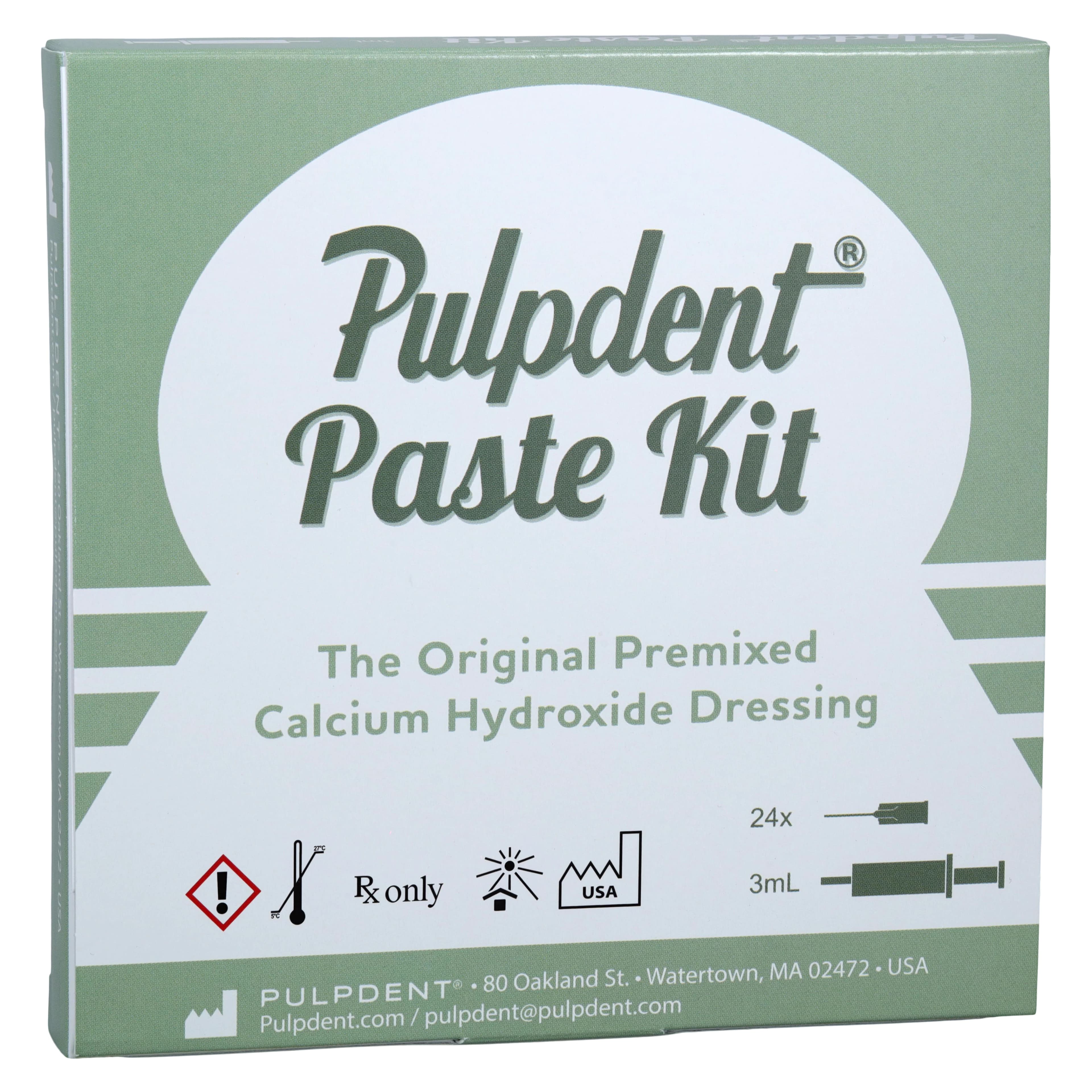 Pulpdent Paste Pulp Capping Syringe Kit, 3 mL Syringe + 24 Sterile 18-Gauge Blunt Needles, PSYK - Paste Kit - Image 1
