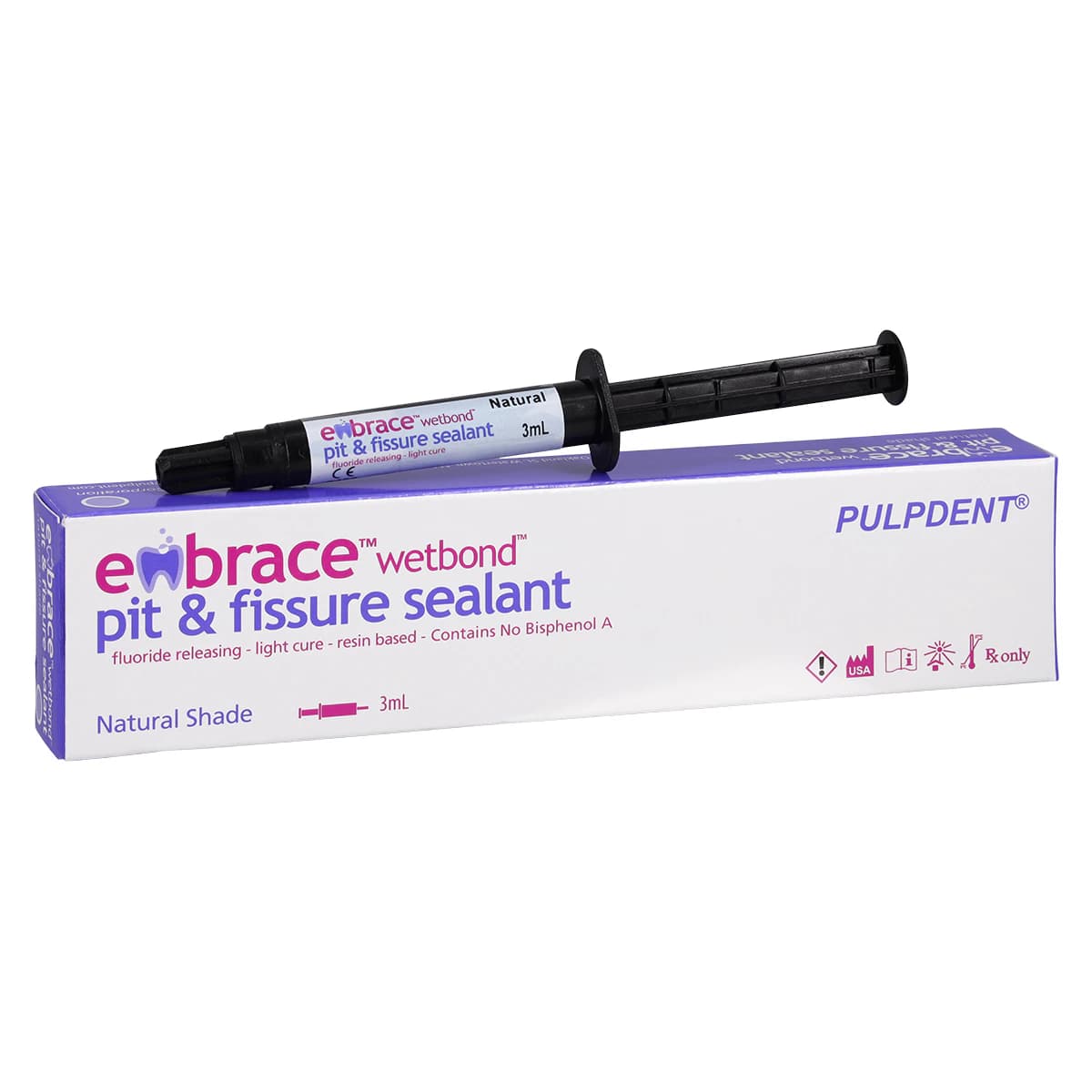 Embrace WetBond Pit & Fissure Sealant, Natural Shade, 3 ml Syringe Refill, 1/Pk, EMS3 - Embrace WetBond Pit & Fissure Sealant, 3 ml, Natural Shade, 1/Pk, EMS3 - Image 1