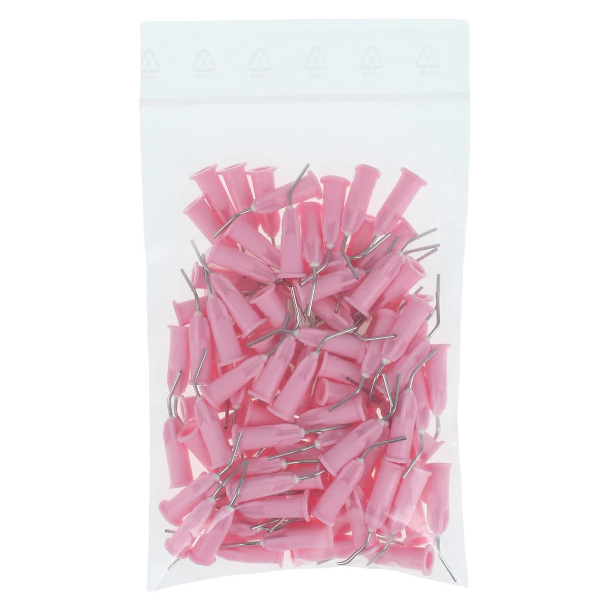 Pulpdent Kool-Dam Pre-Bent Applicator Tips, 20 Gauge x 1/2", Pink, 100/Pkg, 20L100 thumbnail 4