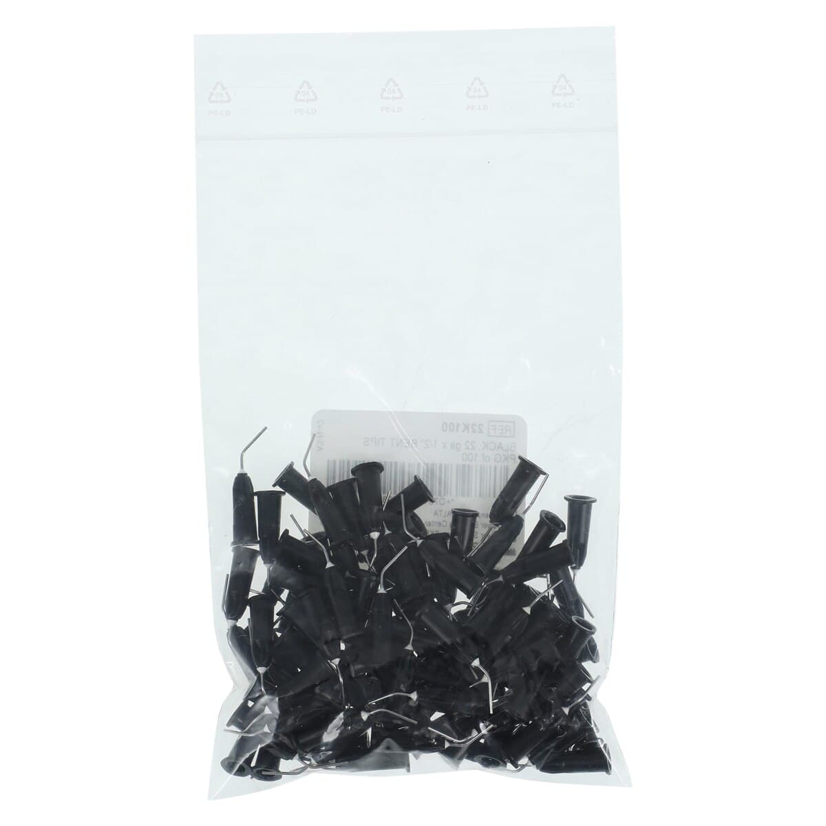 Pulpdent Pre-Bent Syringe Applicator Tips, 22 Gauge, 1/2 Inch, Black, Luer Lock, 100/Pk, 22K100 thumbnail 4