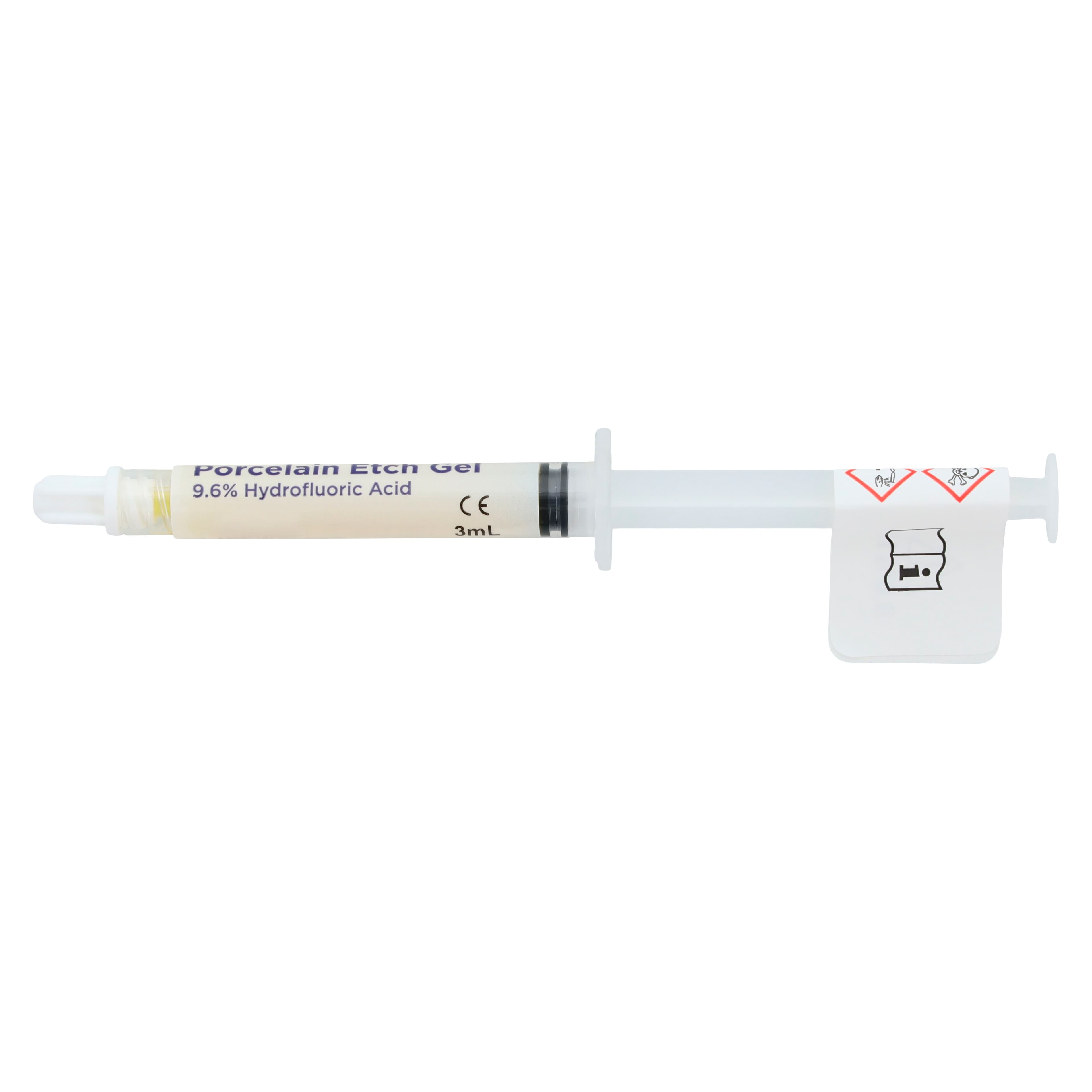 Pulpdent Porcelain Etch Gel, 9.6% Hydrofluoric Acid, Syringe Refill, 3 mL, Yellow, 1/Pk, PEG-3 thumbnail 2