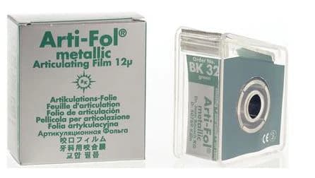 Arti-Fol Metallic One-Sided Articulating Film, 12 Microns, 22 mm x 20 m, Green, 1 Roll/Pk, BK32 - Arti-Fol Metallic One-Sided Articulating Film, 12 microns, 22 mm x 20 m, Green, 1 Roll/Pk, BK32 - Image 1