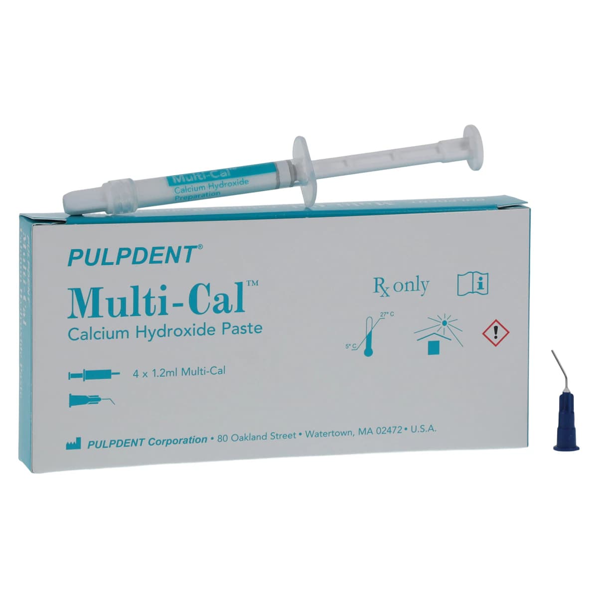 Pulpdent Multi-Cal Calcium Hydroxide Paste Kit, 1.2 mL Syringes, 4/Pk, MULTI - Multi-Cal Calcium Hydroxide Paste Kit, Syringe, 1.2 mL, 4/Pk, MULTI - Image 1