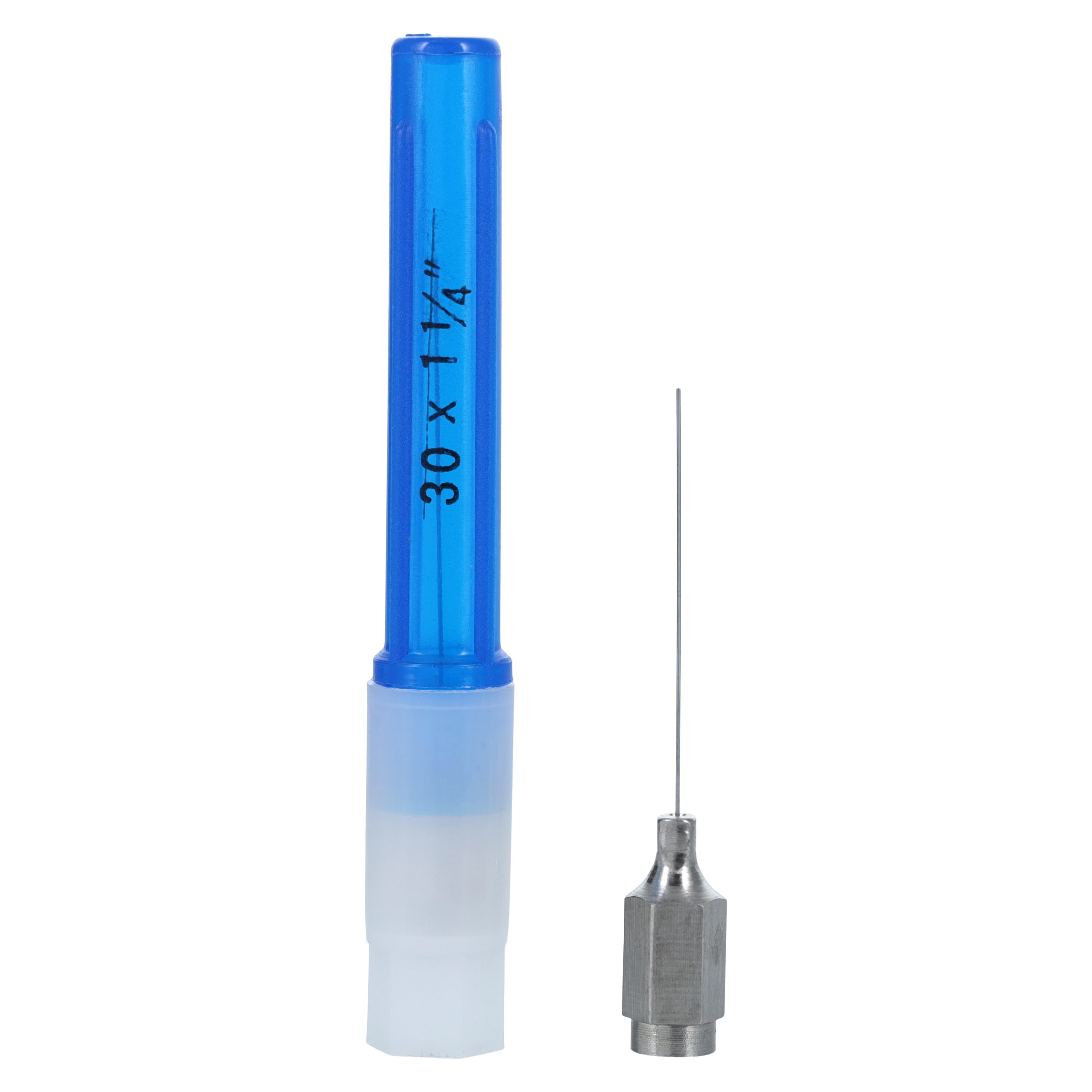 Pulpdent Pressure Syringe Needle, 30 Gauge x 1-1/4", Dark Blue, Disposable, 12/Box, PSN-30 thumbnail 2