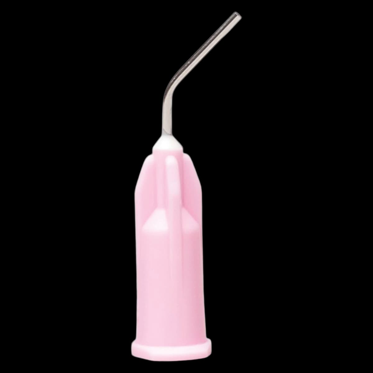 Pulpdent Pre-Bent Applicator Tips, 20 Gauge x 1/2", Pink, 20/Pk, 20L20 - Pre-Bent Applicator Tips, 20 Ga x 1/2 in, Pink, 20/Pk, 20L20 - Image 1