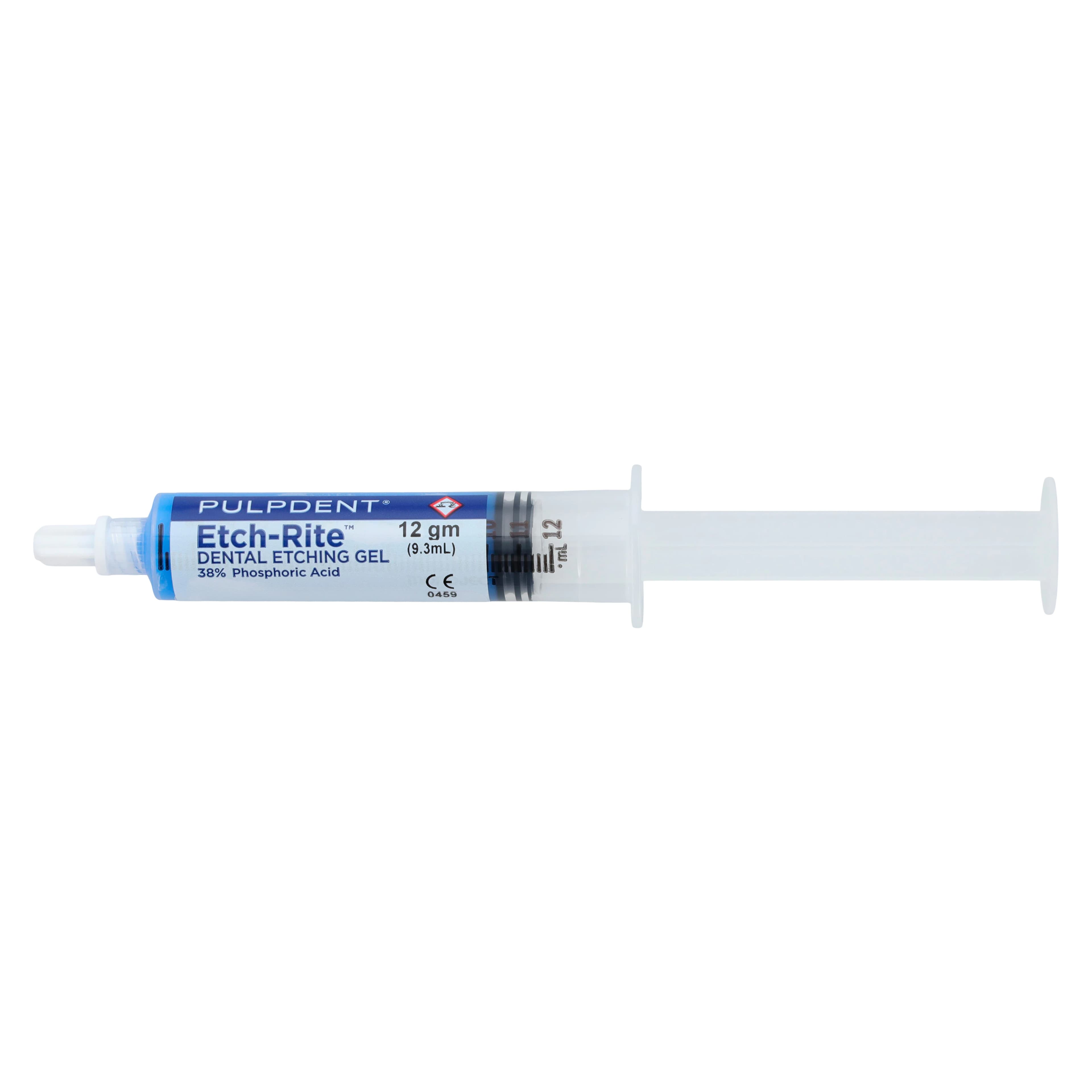 Pulpdent Etch-Rite Etching Gel, 38% Phosphoric Acid, Thixotropic, 12 g (8.7 mL) Syringe, ET-12G - Etch-Rite 12 gm (8.7mL) syringe, ET-12G - Image 1