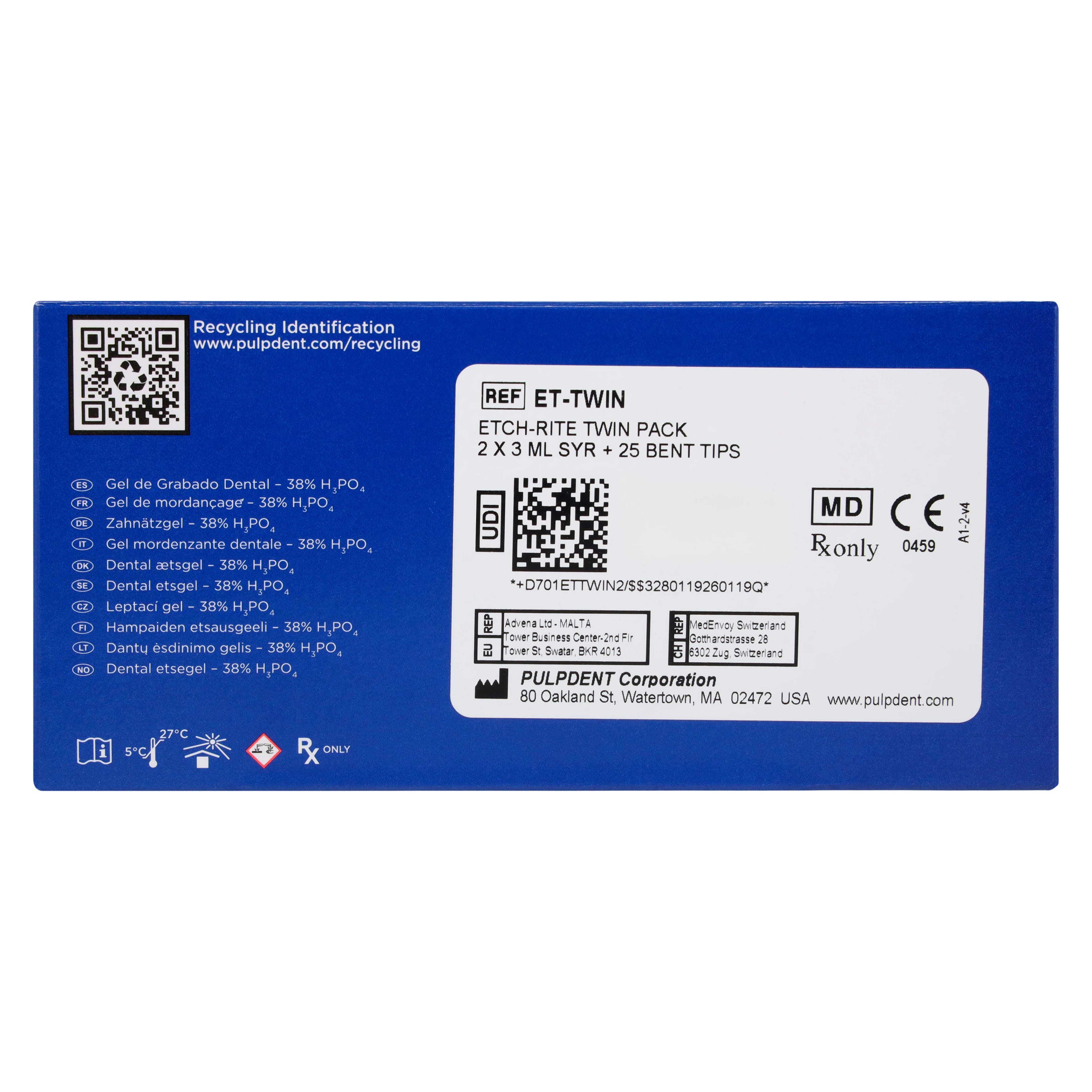 Pulpdent Etch-Rite Etch Gel Syringe, 38% Phosphoric Acid, Thixotropic, 3mL thumbnail 6