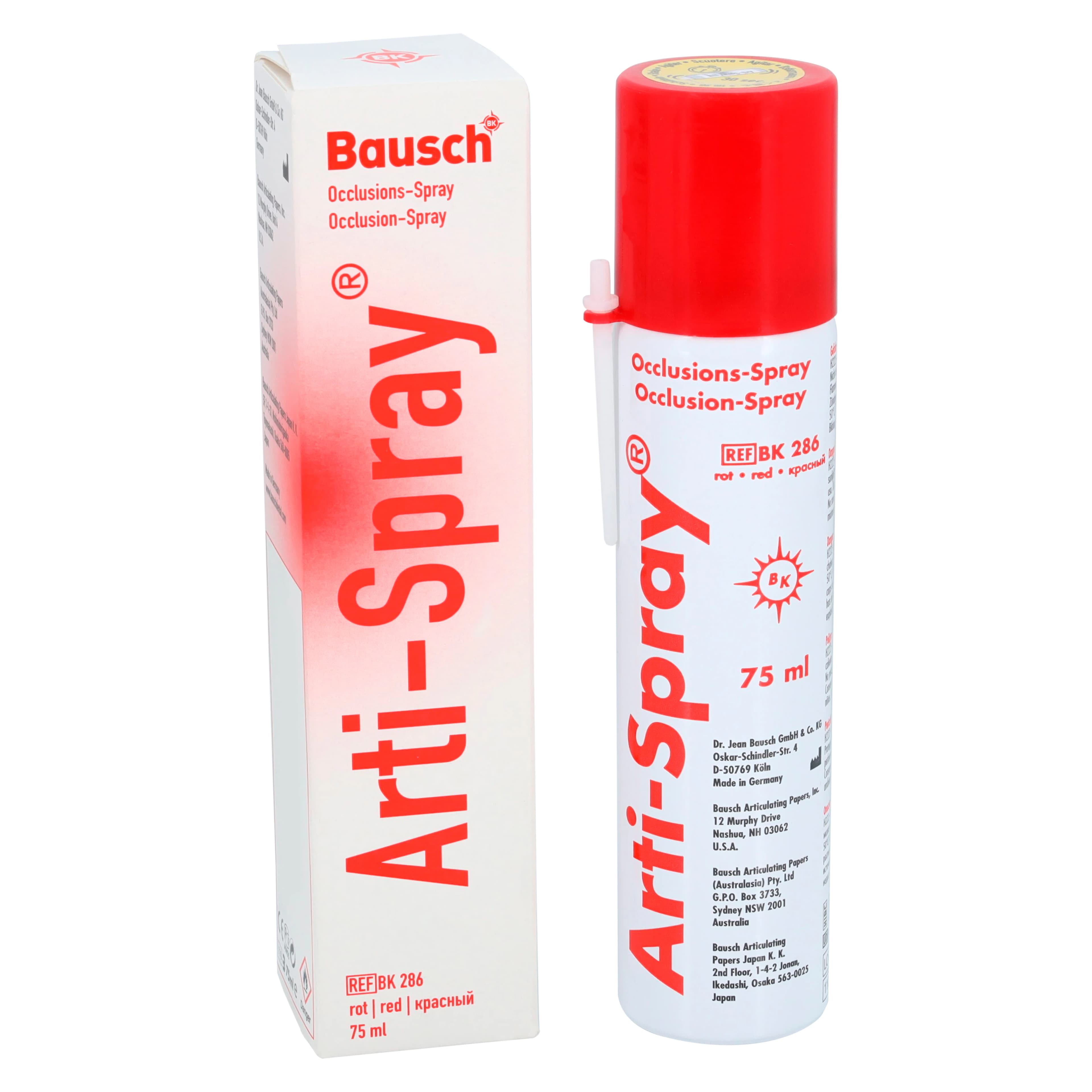 Bausch Arti-Spray Occlusion Spray, Red, 75 mL Aerosol Can, BK 286 - Arti-Spray Occlusion Spray Red 75mL BK 286 - Image 1
