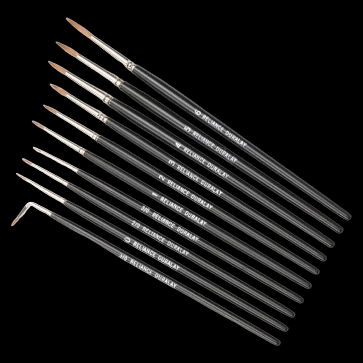 Reliance Dental DuraLay Ceramist Red Sable Brush, Angled, #0, 29180A - Brush Red Sable Angled - Image 1