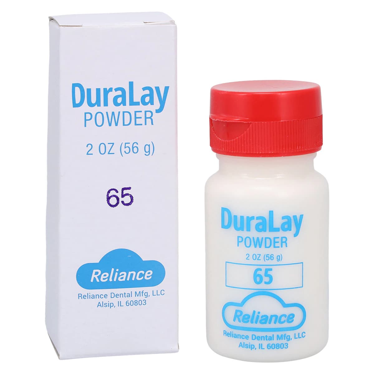 Duralay Temporary Crown & Bridge Self-Curing Acrylic Powder, Shade 65, 2 oz., 2505-65 thumbnail 2