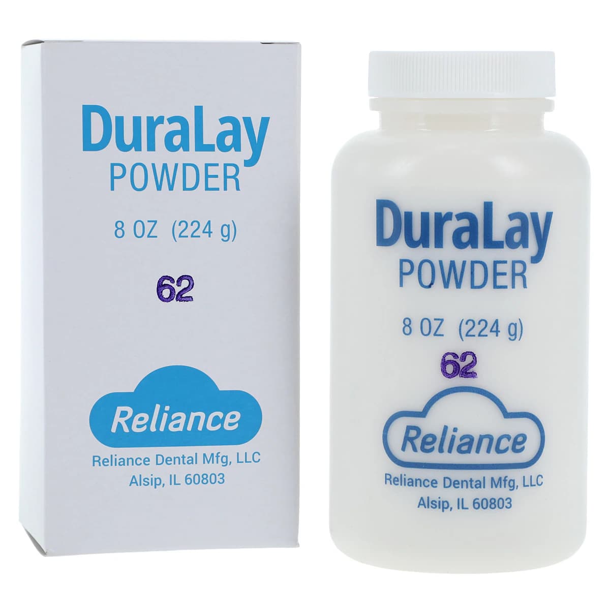 Duralay Temporary Crown & Bridge Pattern Resin Powder, Shade 62 (A2), 8 oz Bottle, 2508-62 thumbnail 2