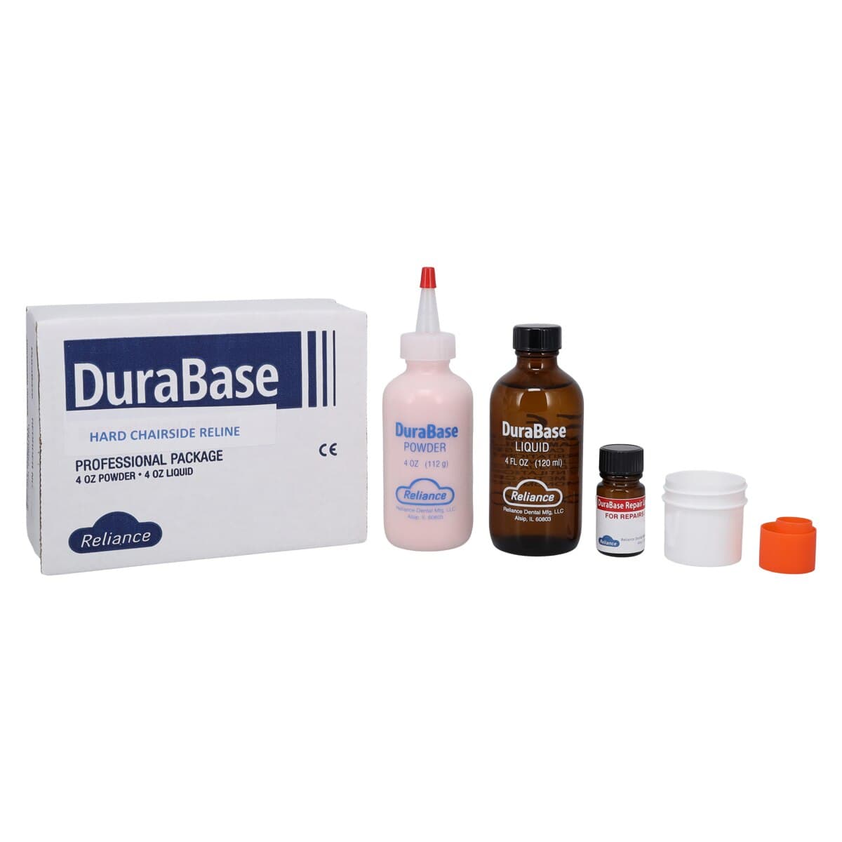 DuraBase Hard Rebase Complete Kit, Pink, Powder & Liquid, 4 oz Powder, 4 oz Liquid, 10cc Repair Liquid, R200006 thumbnail 2