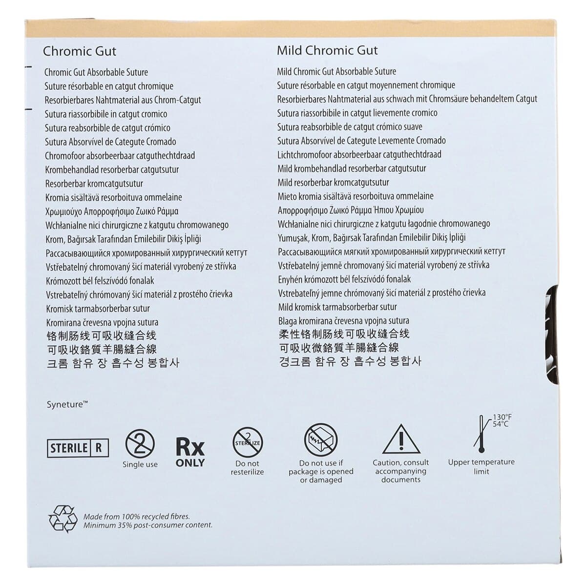 Surgigut Chromic Gut Suture, 3-0, 30", CV-25, Surgalloy Taper Point 1/2 Circle Needle 22mm, Undyed, 36/Case thumbnail 6