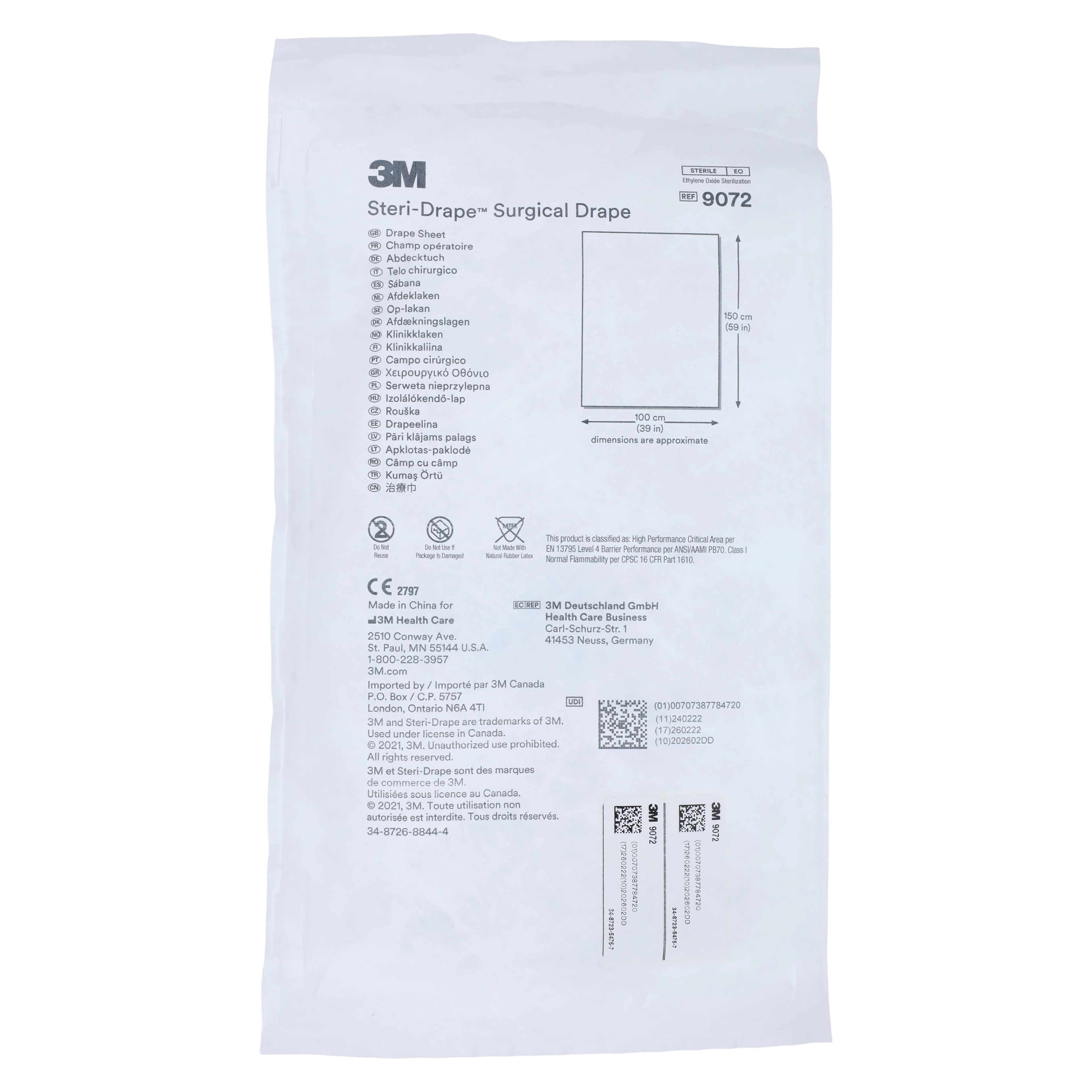 Steri-Drape 44x59" Sterile Surgical Drape/Sheet/Backtable Cover Pack, Non-Fenestrated - Steri Drape - Image 1