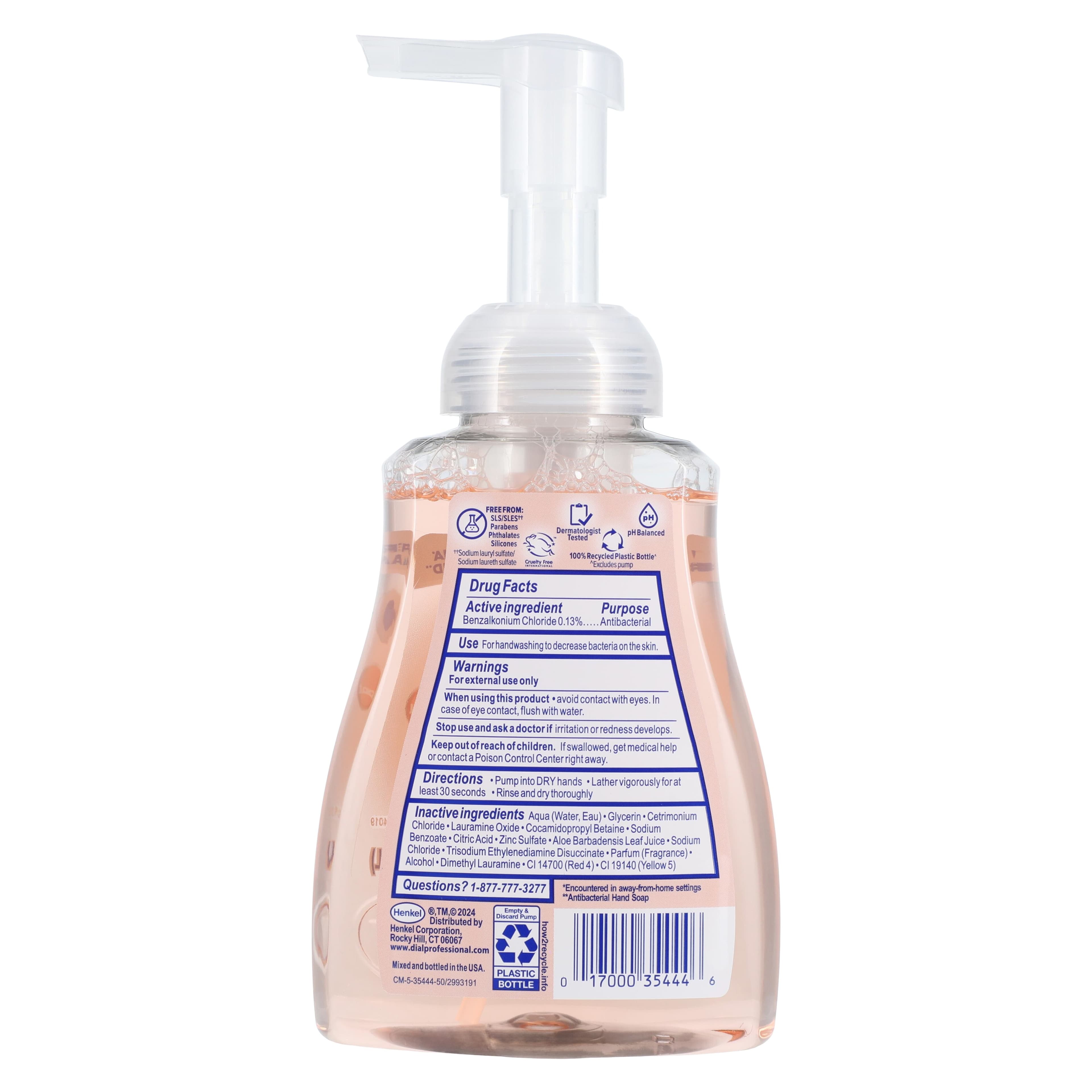 Dial Professional Antibacterial Defense Original Foaming Hand Wash, 10 oz Pump, 8/Case thumbnail 3