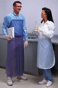 Utility Apron, Adult Unisex, Blue Vinyl, 54 in x 33 in, Each - Apron Utility Blue - Image 1