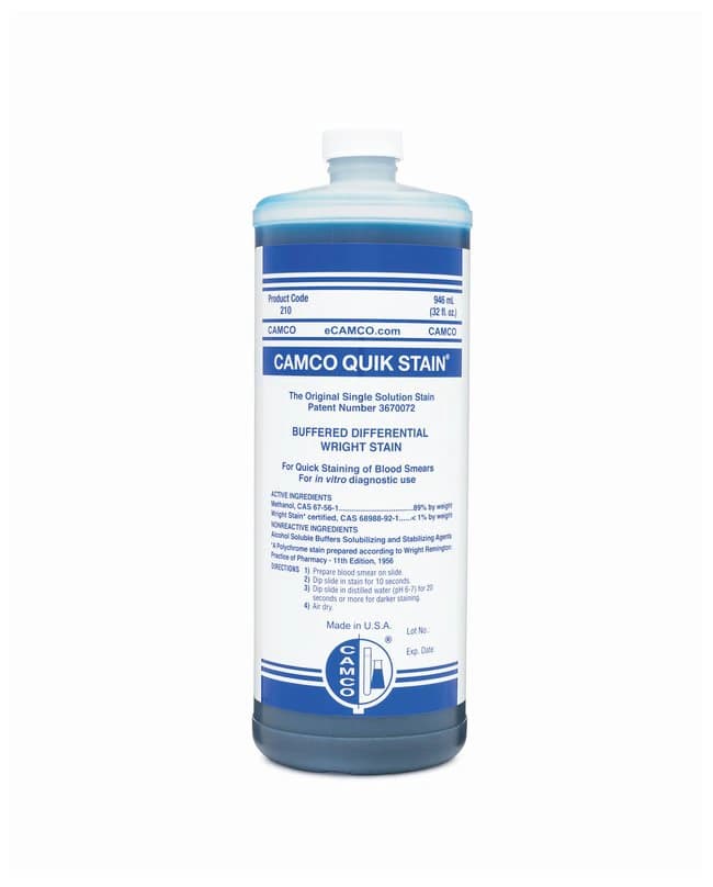 Camco Quik Stain #2, Dark Blue Solution, 946 mL - Camco Quik Stain #2 - Image 1