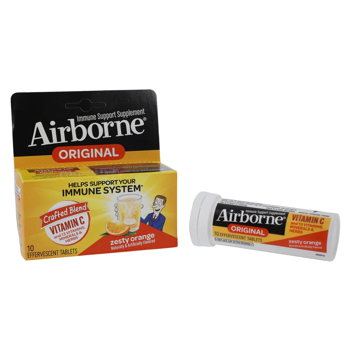 Airborne Effervescent Tablets, Zesty Orange, 10/Pack - Airborne Effervescent Tablets - Image 1