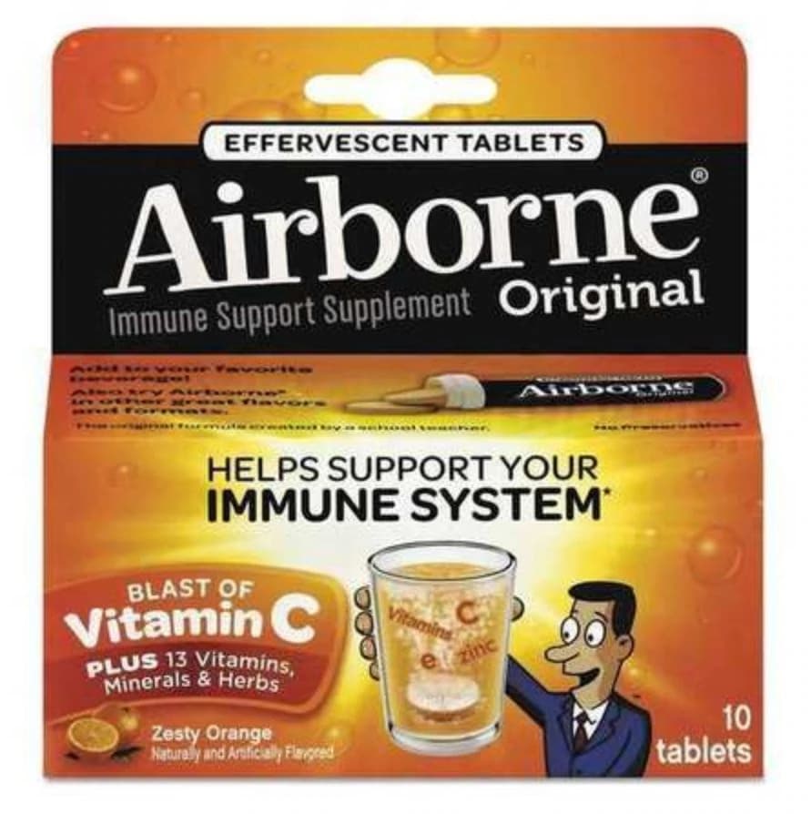 Airborne Effervescent Tablets, Zesty Orange, 10/Pack thumbnail 2