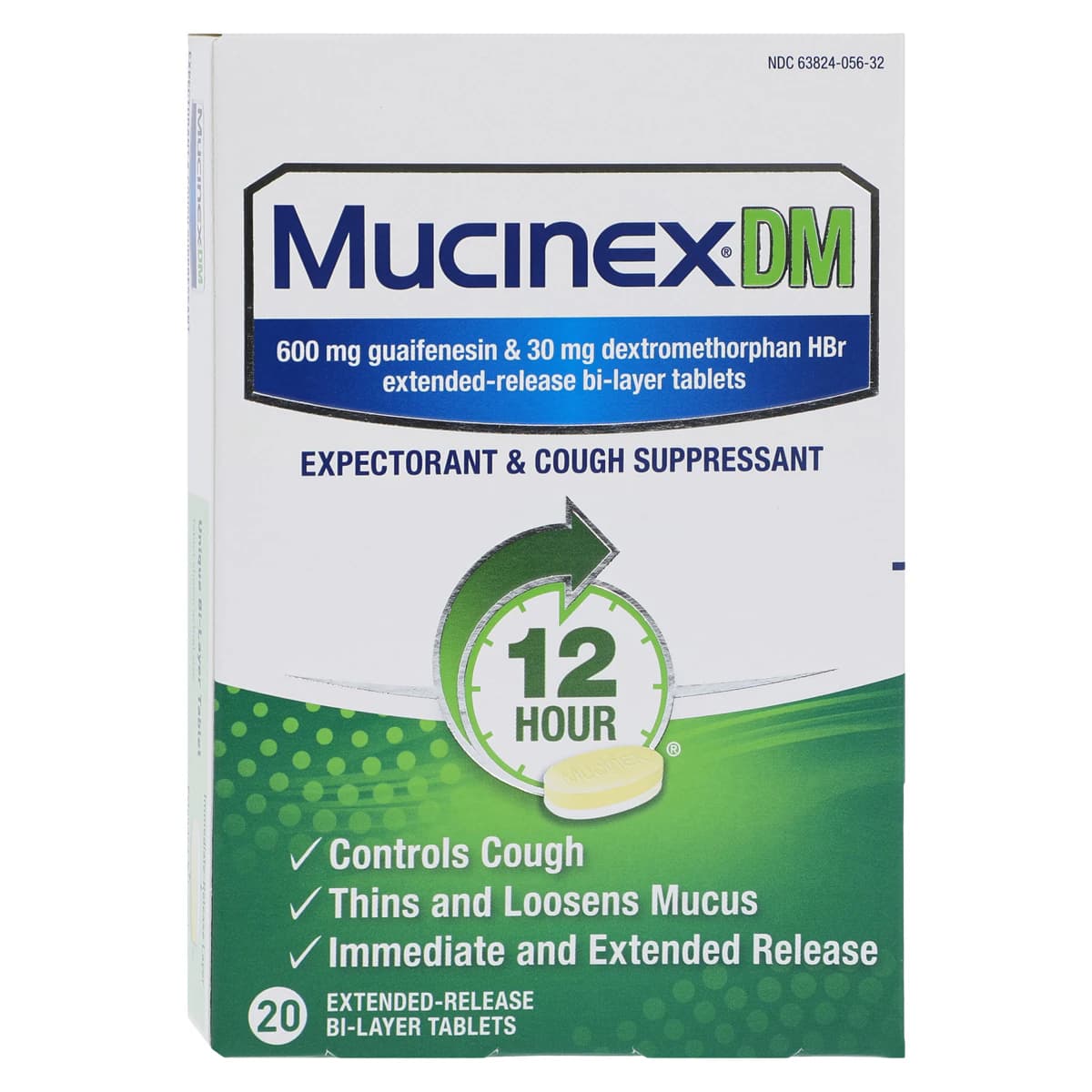 Mucinex DM ER Tablets, 600/30mg Extended Release, Unit Dose, 20/Box - Mucinex DM ER Tabs UD - Image 1