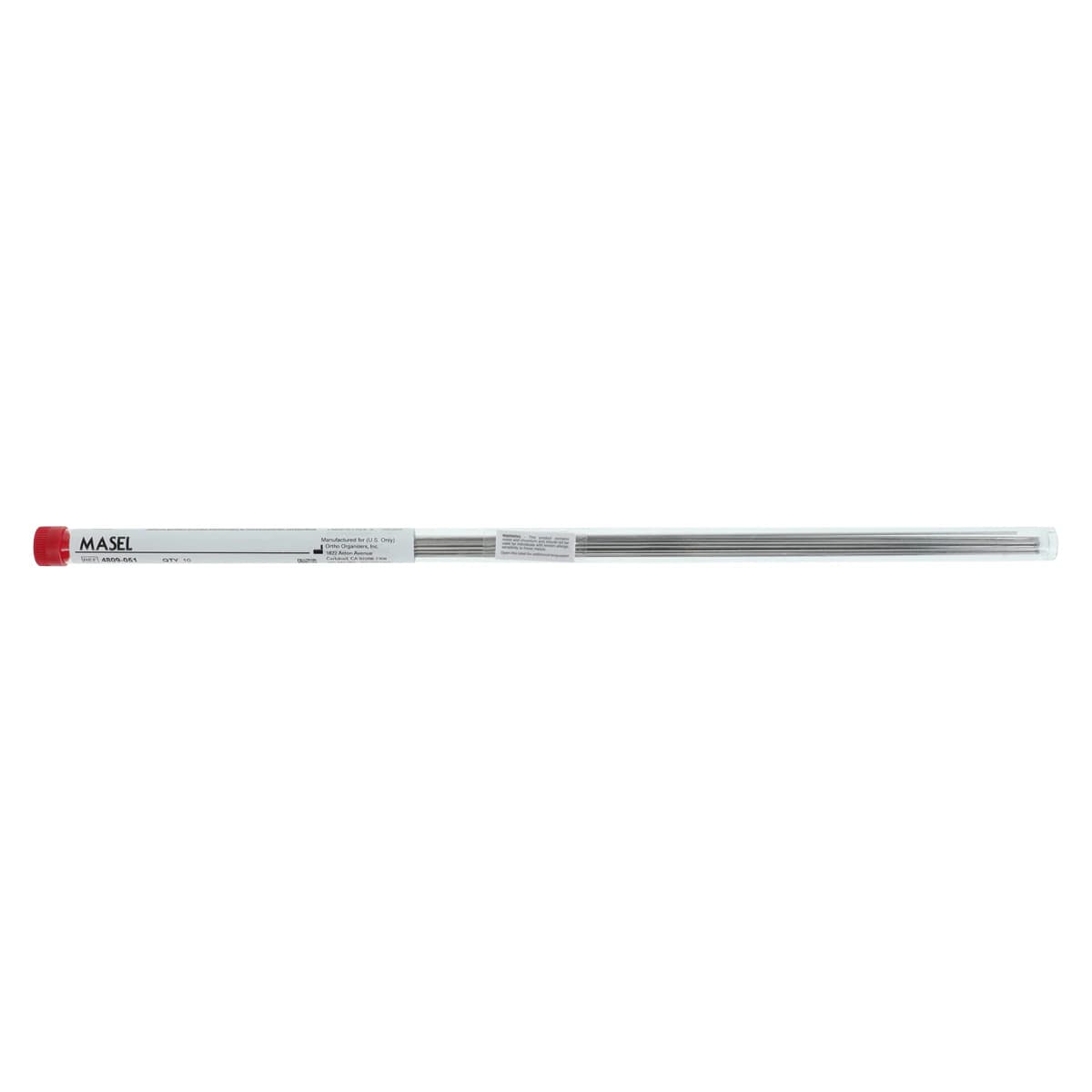 Spring Tempered Stainless Steel Round Wire, 14" Length, 16 Gauge (0.051"), 10/Pack - Wire Rd SS 14" SprngTempr 16Ga - Image 1