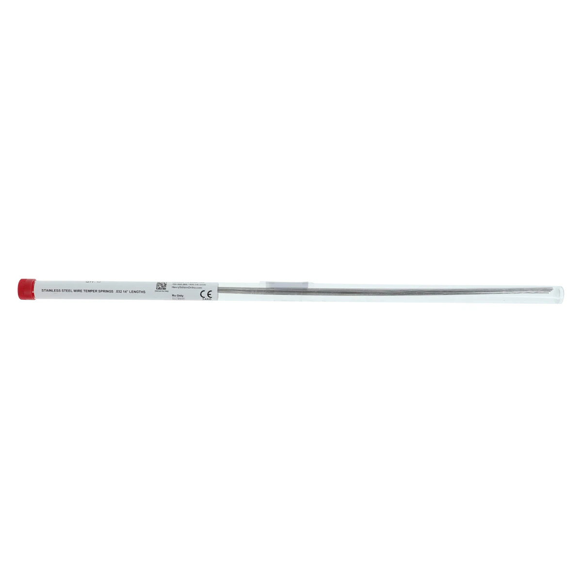 Masel Stainless Steel Round Spring Tempered Archwire, 14" Length, 0.032" Diameter (20 Gauge), Pack of 10 thumbnail 3