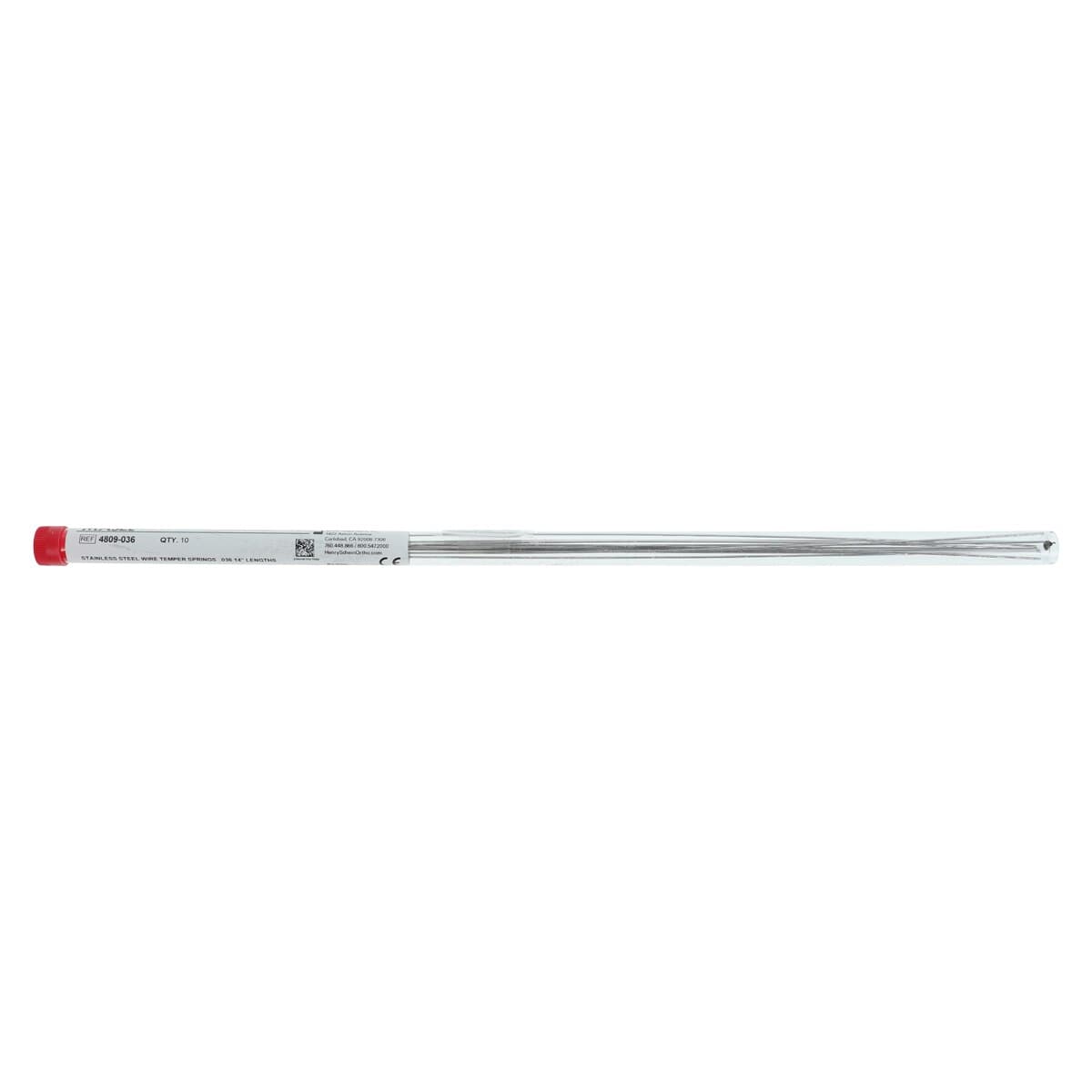Masel Stainless Steel Round Archwire, Spring Temper, 14" Length, 0.036" (19 Gauge), Pack of 10 thumbnail 3
