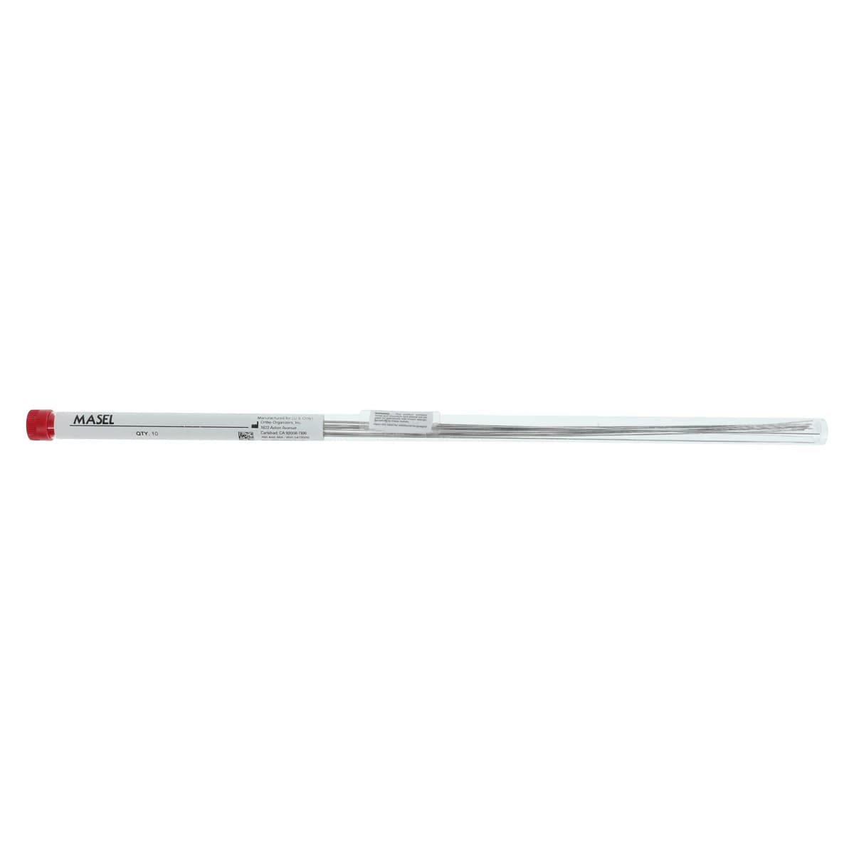 Ortho Organizers Spring Tempered Stainless Steel Round Wire, 14" Length, 0.030" Diameter (20 Gauge), 10/Package - Wire Rd SS 14" SprngTempr 20Ga - Image 1