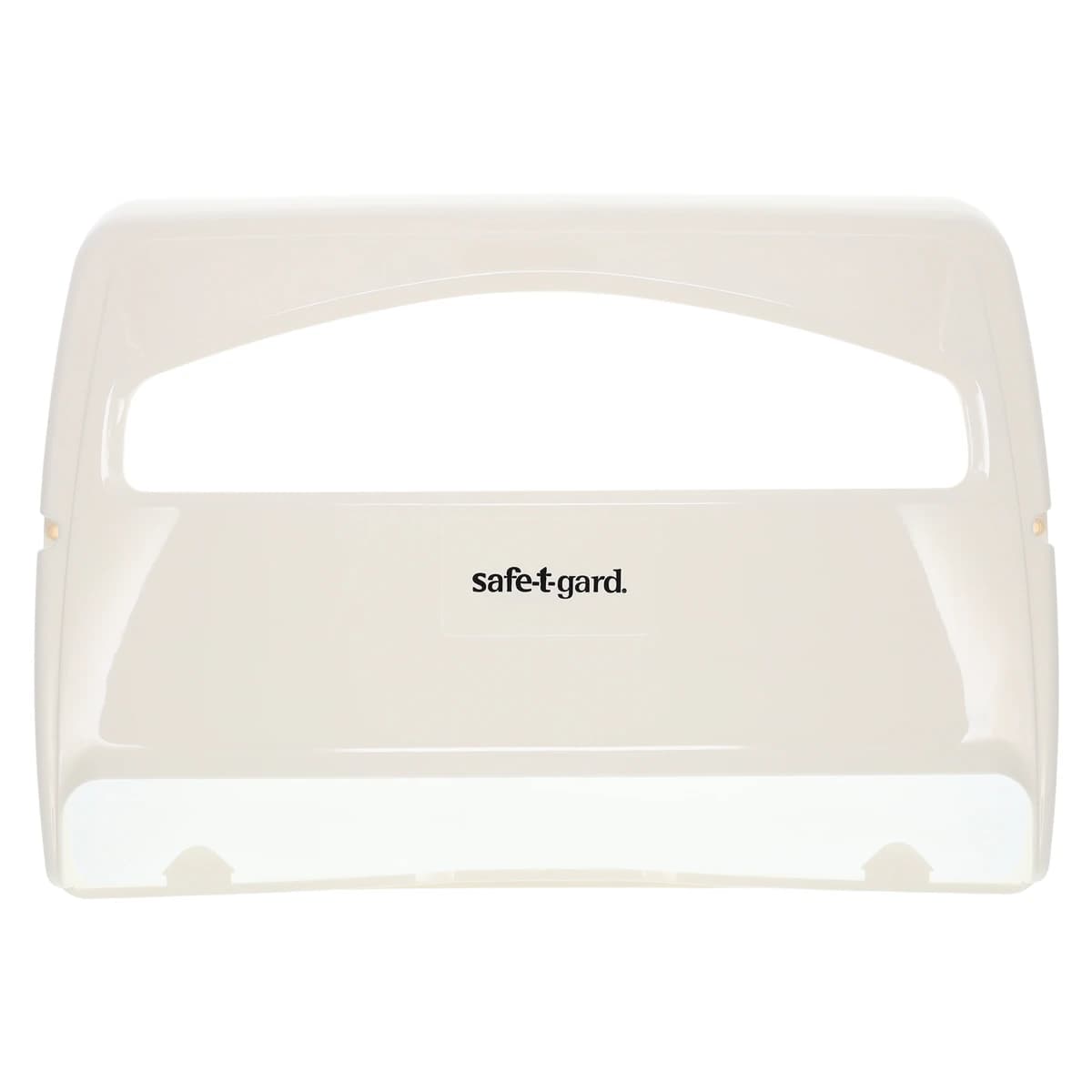 Safe-T-Gard Toilet Seat Cover Dispenser, White Plastic, Wall Mount, 1/2 Fold, Georgia Pacific #47046/47052 - SafeTGard Dispenser Toilet Cvr - Image 1