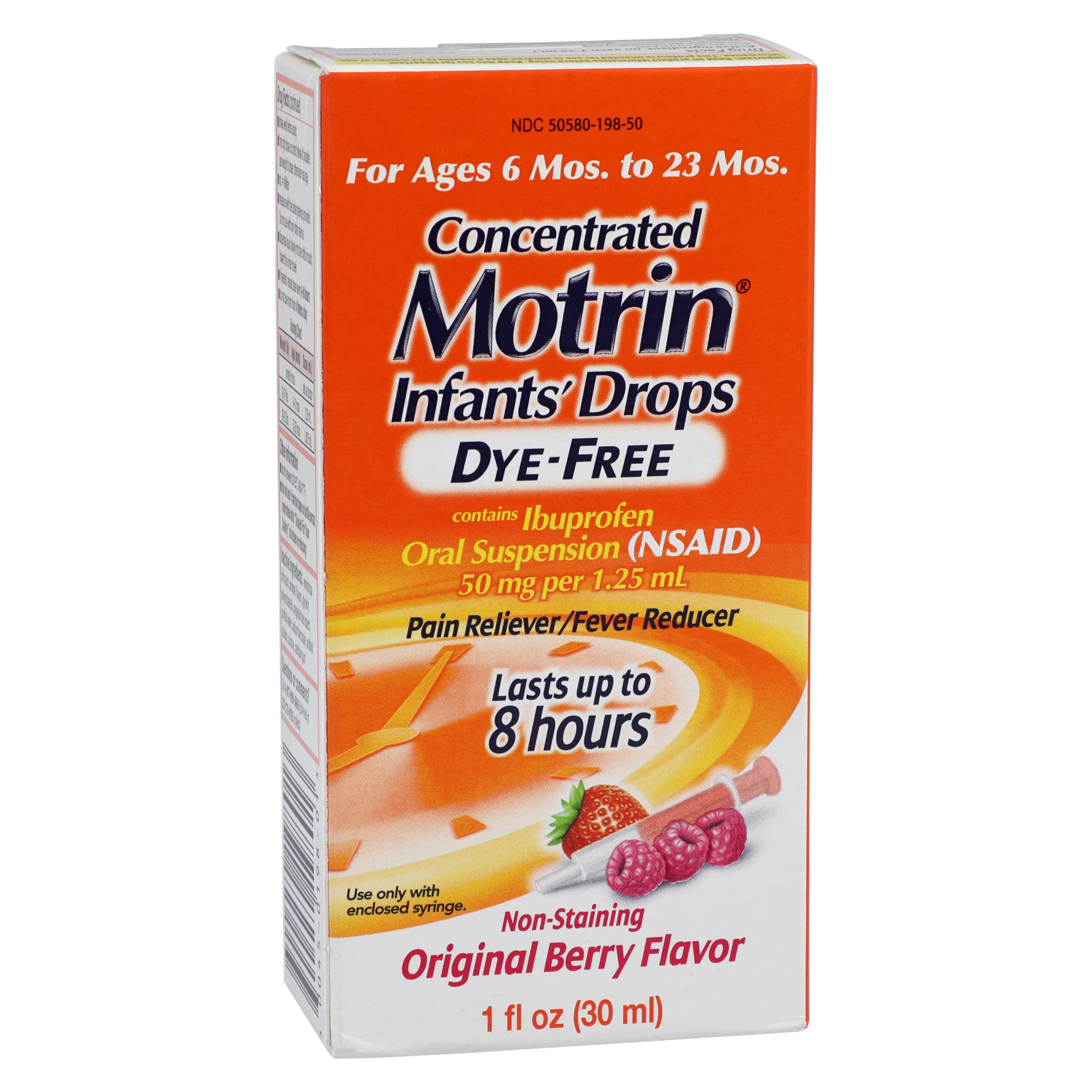 Motrin Infant Drops Dye-Free Berry, 1 oz Bottle thumbnail 2