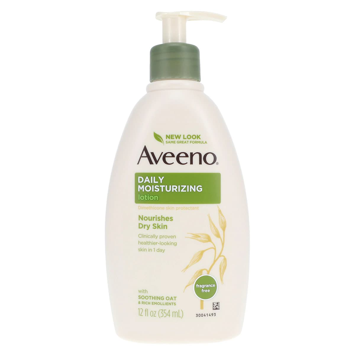 Aveeno Body Daily Moisturizing Lotion, Fragrance Free, Dimethicone, 12 oz/Bottle - Aveeno Body Daily Lotion - Image 1